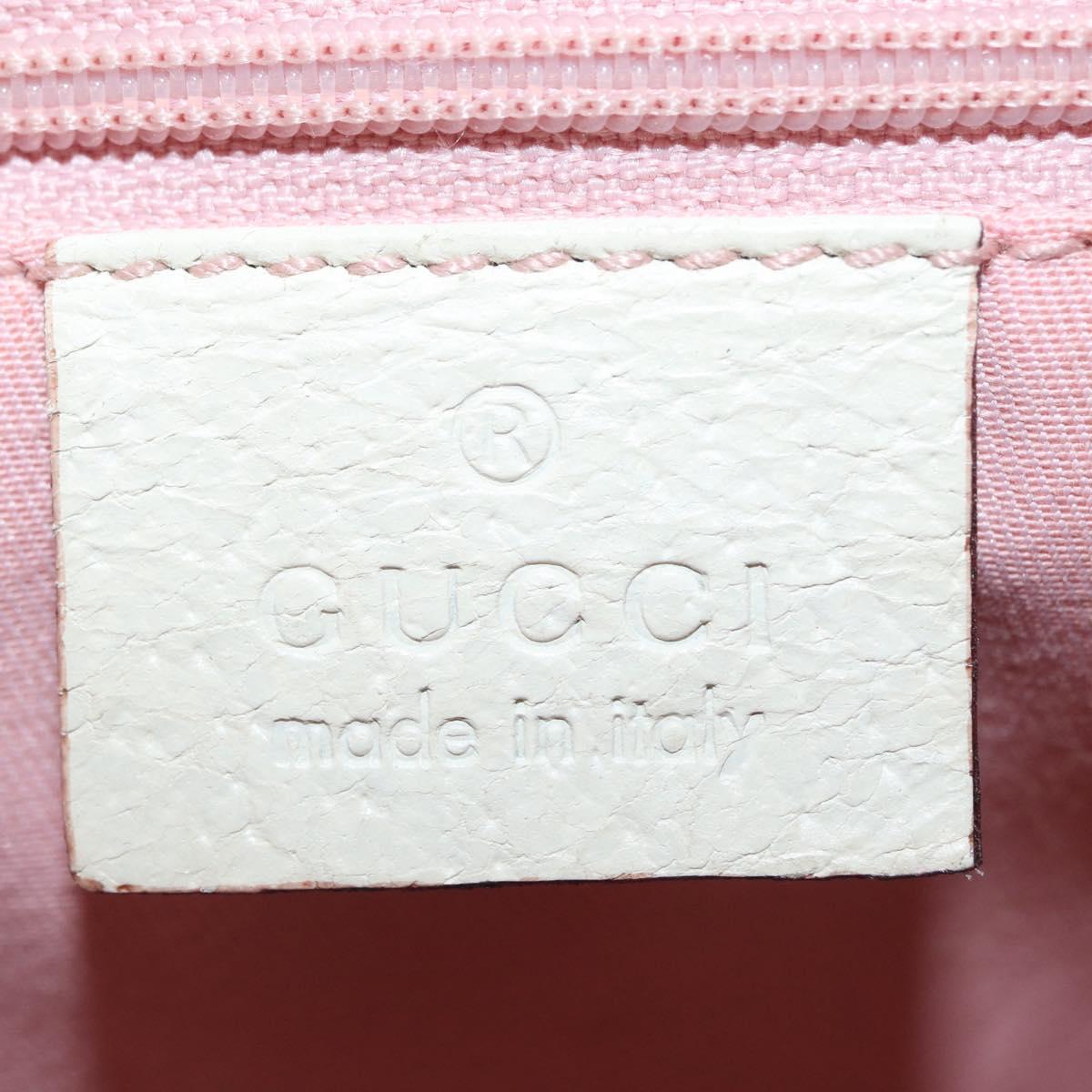 GUCCI GG Canvas Sherry Line Tote Bag Pink Silver 145758 Auth 172816