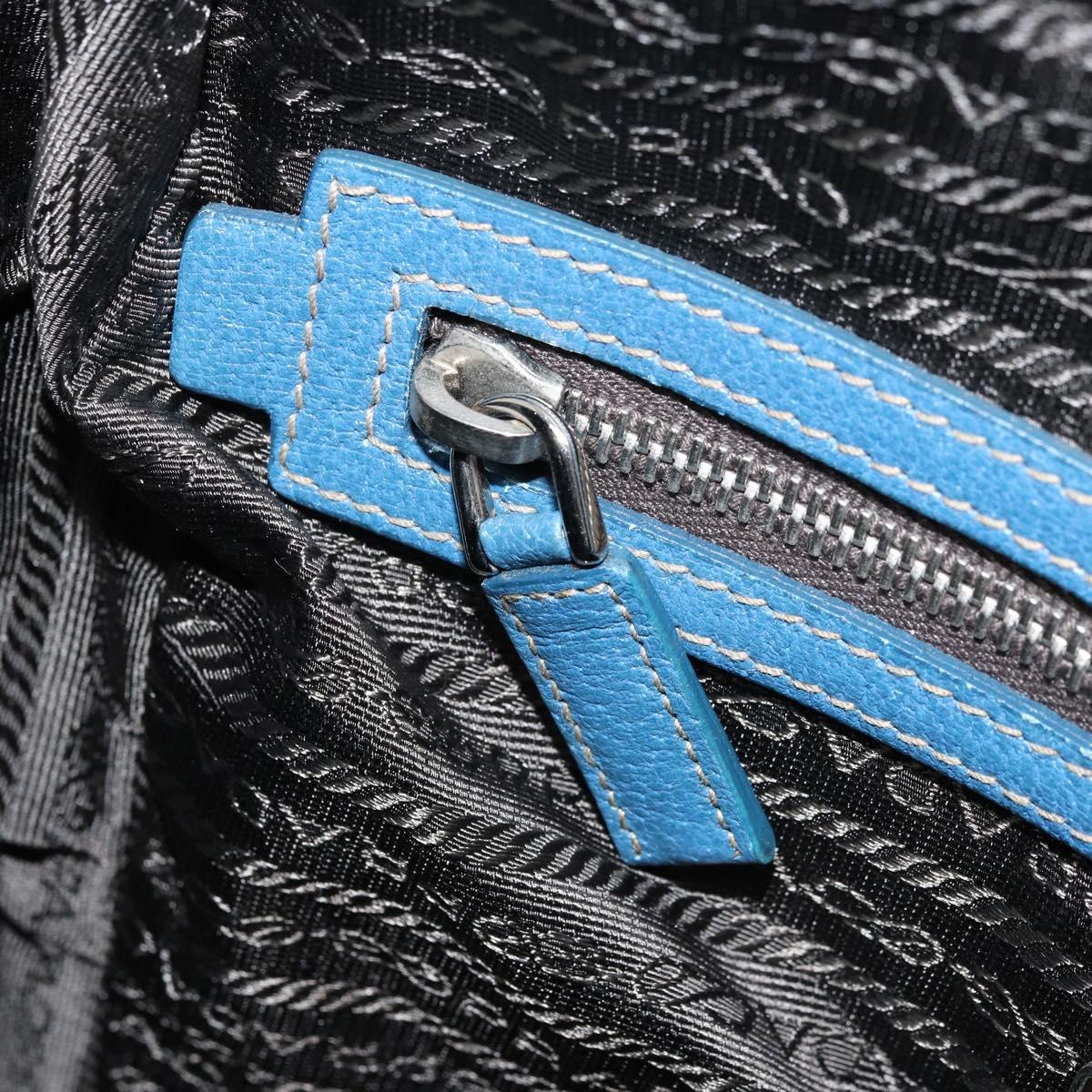 PRADA Shoulder Bag Nylon Khaki Silver Auth 172848