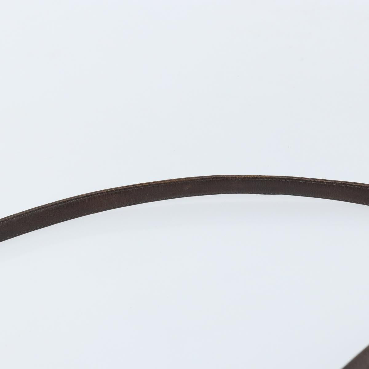Christian Dior Trotter Canvas Shoulder Bag Brown Gold Auth 172857