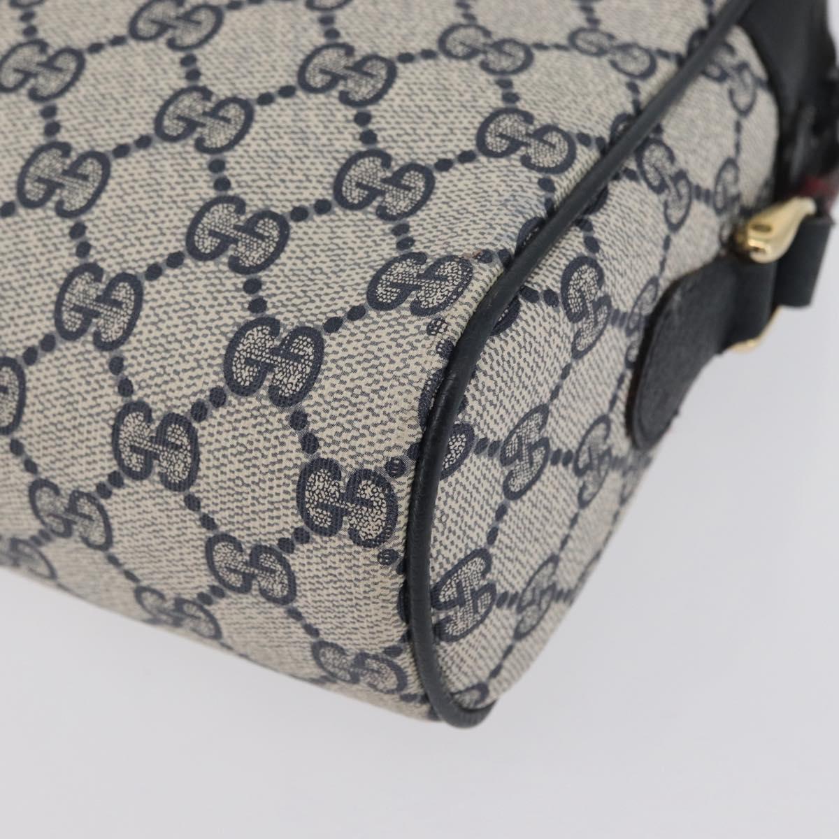 GUCCI GG Supreme Sherry Line Shoulder Bag PVC Navy Gold 001 4071 5 Auth 172858