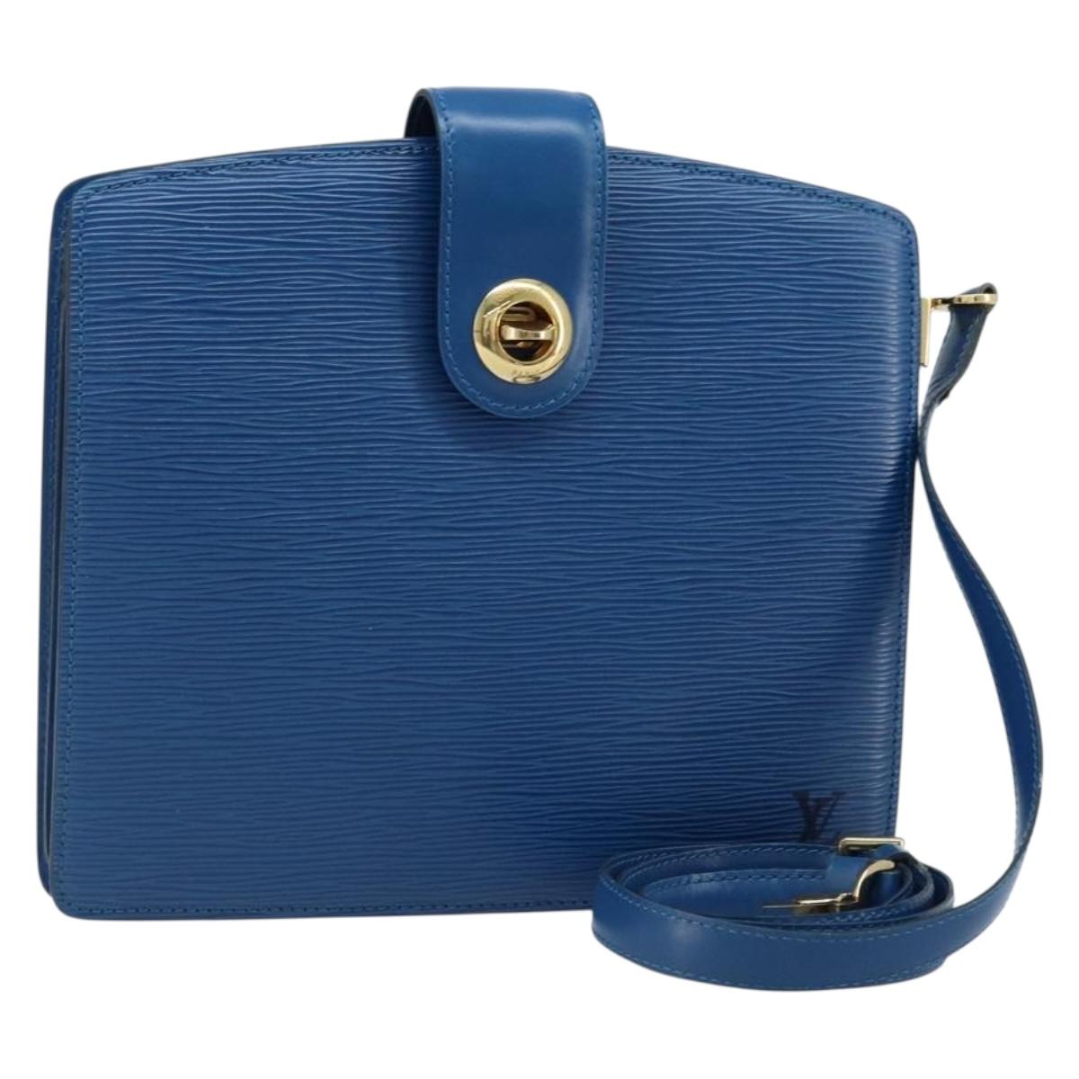 LOUIS VUITTON Epi Capuchin Shoulder Bag Blue M52345 LV Auth 172860