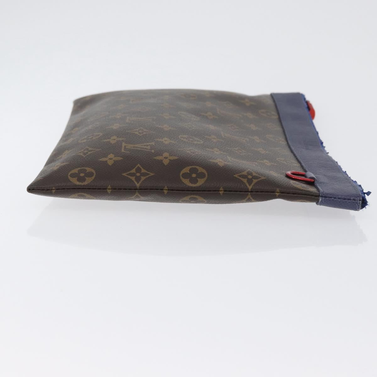 LOUIS VUITTON Monogram Pochette Apollo Clutch Bag Blue M63048 LV Auth 172871
