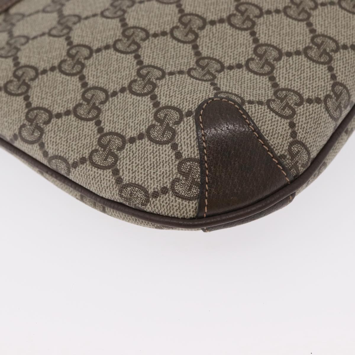 GUCCI GG Supreme Web Sherry Line Shoulder Bag PVC Beige 904 02 026 Auth 172873