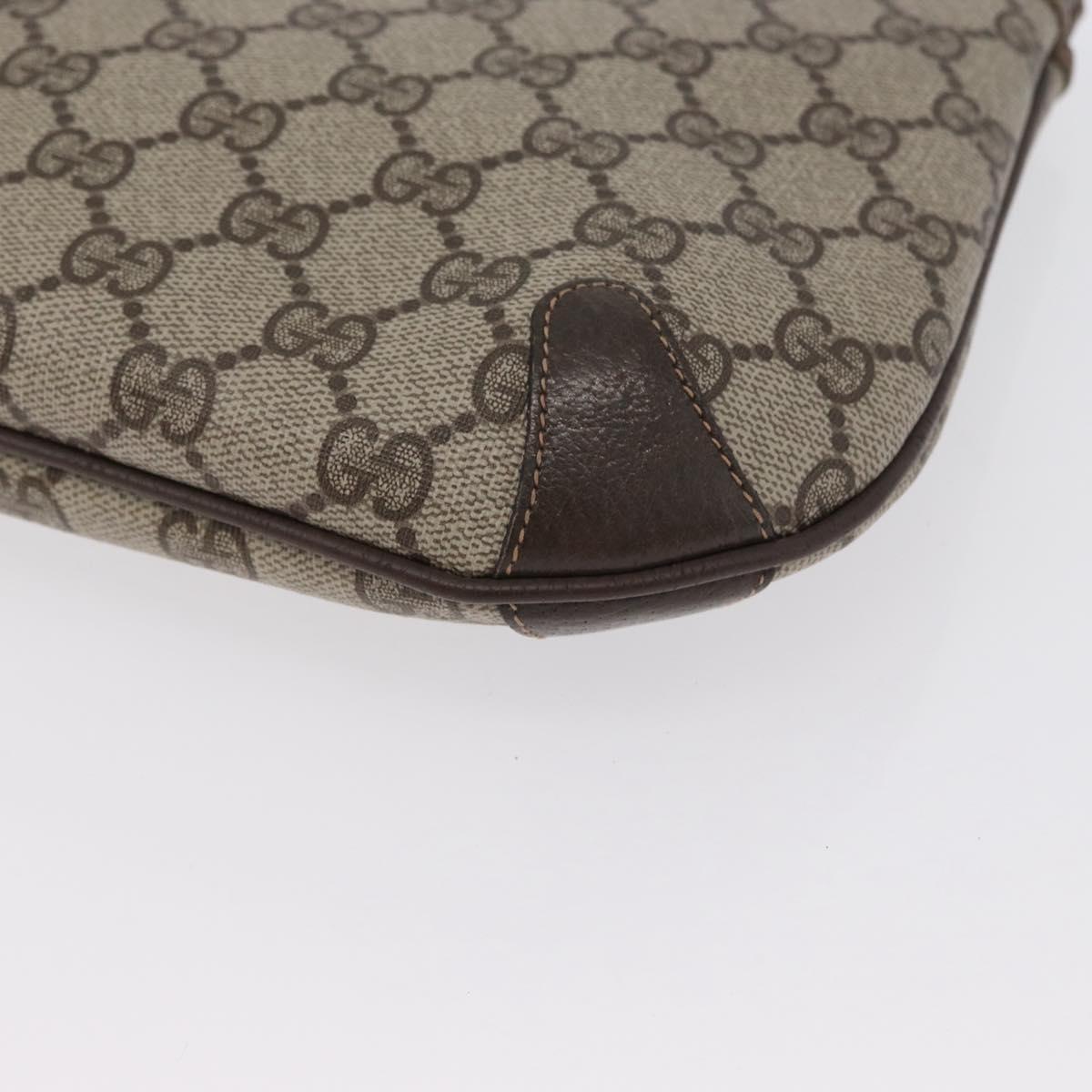 GUCCI GG Supreme Web Sherry Line Shoulder Bag PVC Beige 904 02 026 Auth 172873