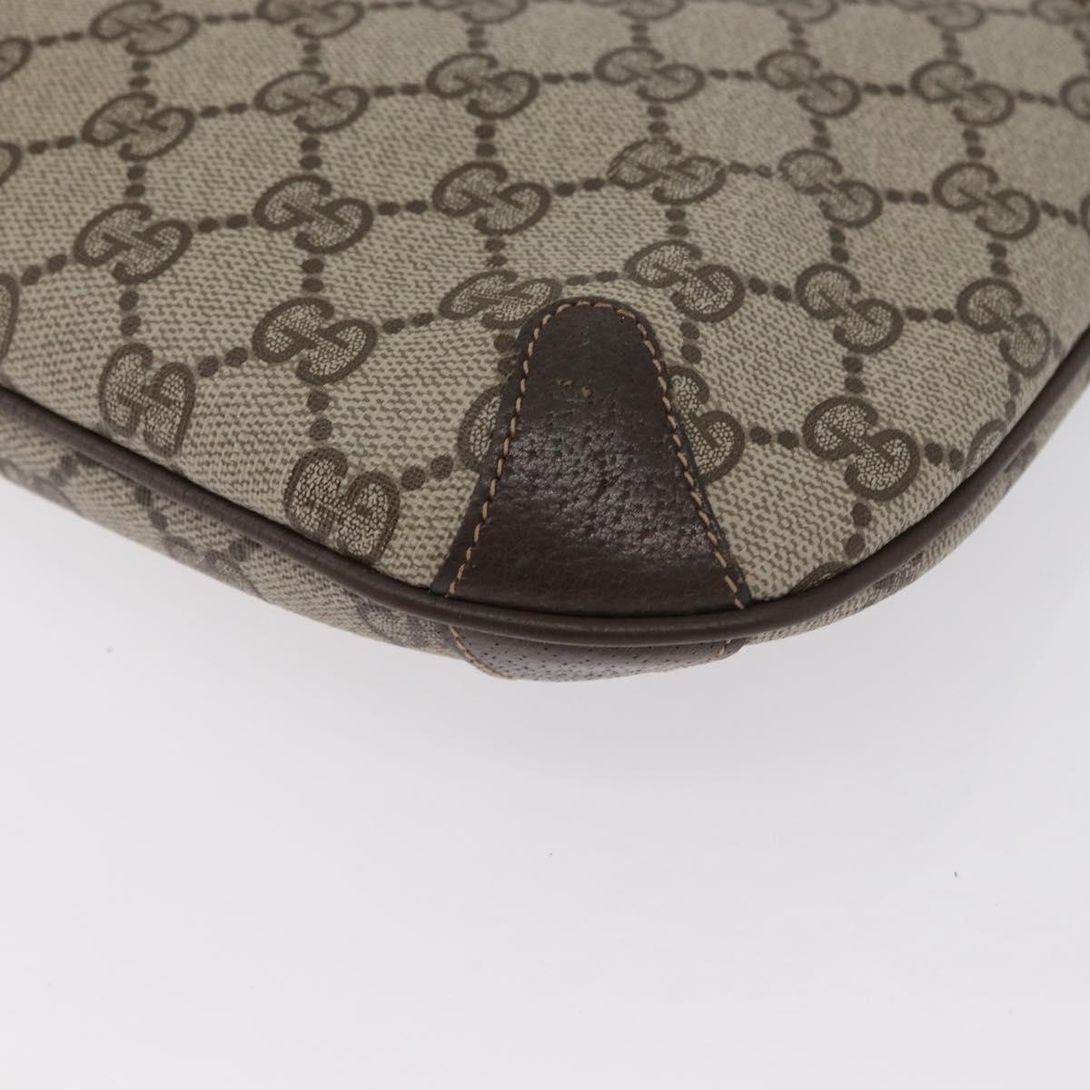 GUCCI GG Supreme Web Sherry Line Shoulder Bag PVC Beige 904 02 026 Auth 172873