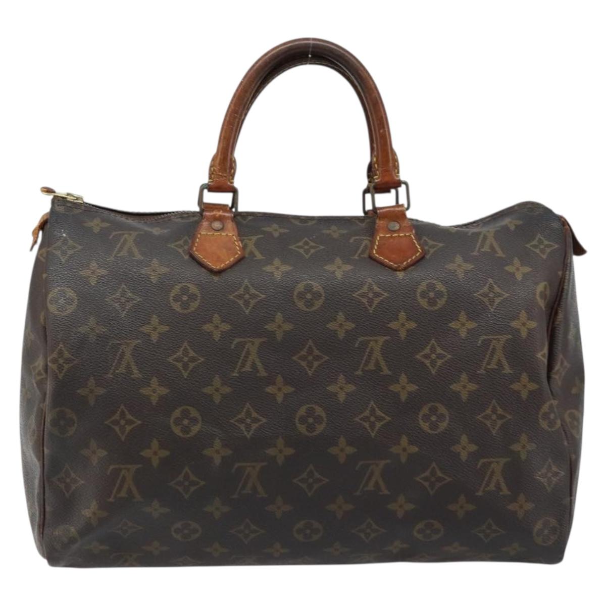 LOUIS VUITTON Monogram Speedy 35 Hand Bag M41524 LV Auth 172886