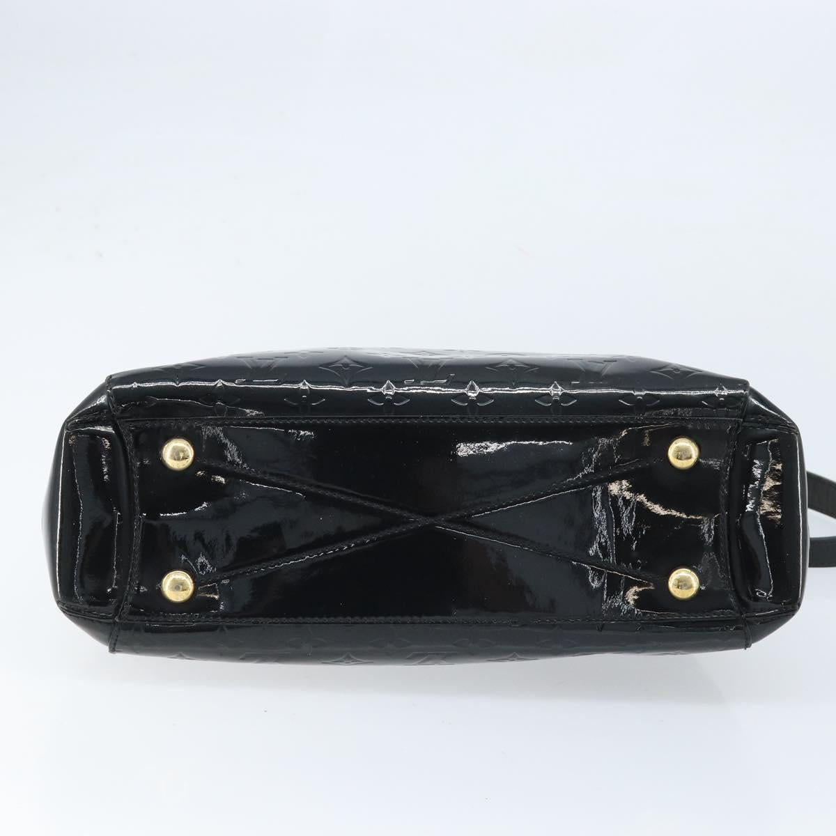 LOUIS VUITTON Monogram Vernis Montaigne MM Hand Bag Noir M50168 LV Auth 172893