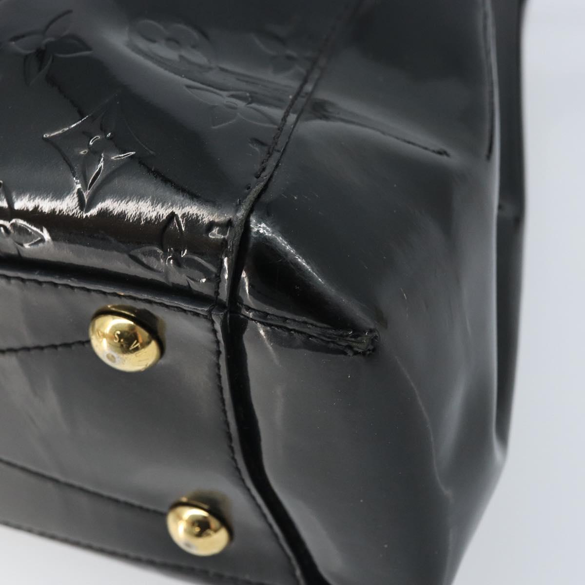 LOUIS VUITTON Monogram Vernis Montaigne MM Hand Bag Noir M50168 LV Auth 172893