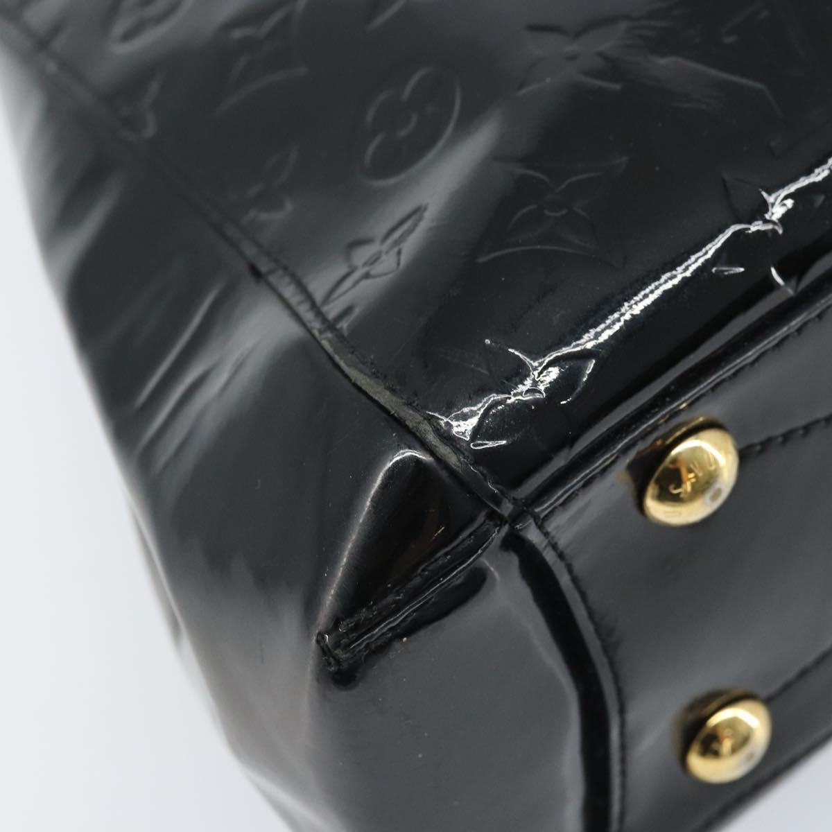 LOUIS VUITTON Monogram Vernis Montaigne MM Hand Bag Noir M50168 LV Auth 172893