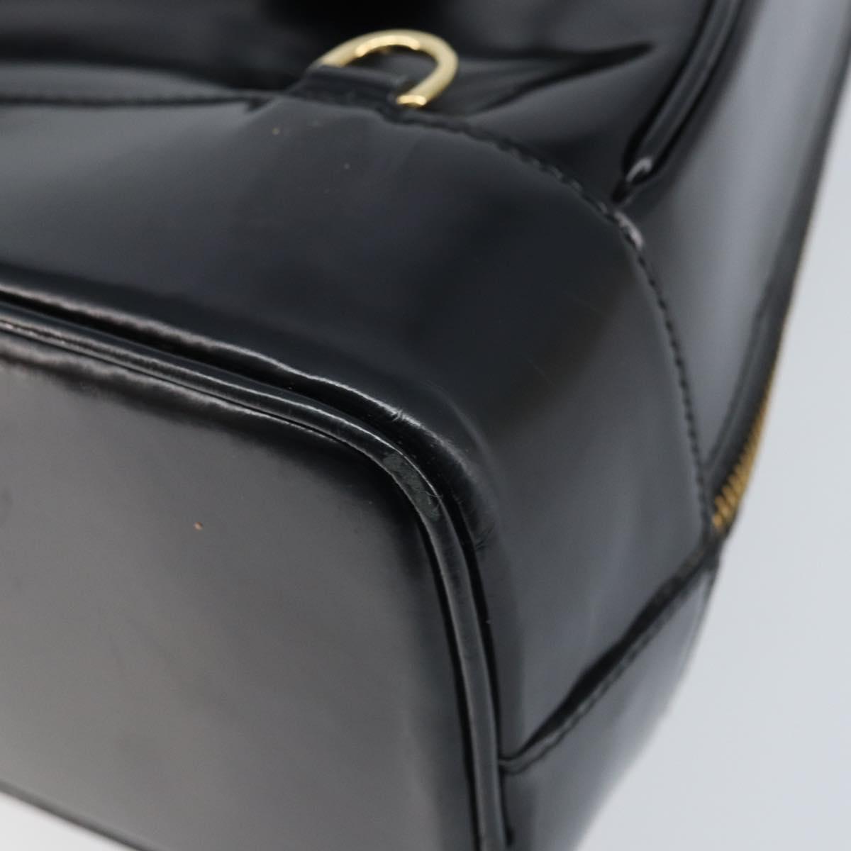 GUCCI Bamboo Body Bag Patent leather Black Gold 003 3444 0027 Auth 172896
