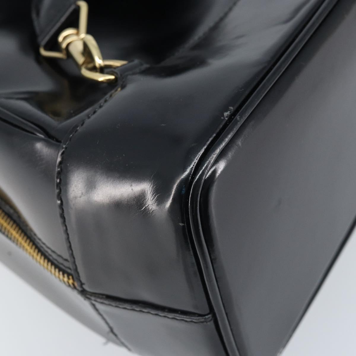 GUCCI Bamboo Body Bag Patent leather Black Gold 003 3444 0027 Auth 172896