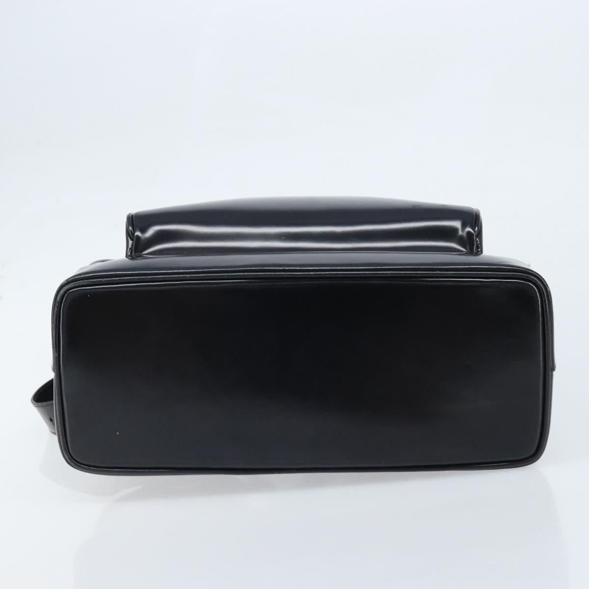 GUCCI Bamboo Body Bag Patent leather Black Gold 003 3444 0027 Auth 172896