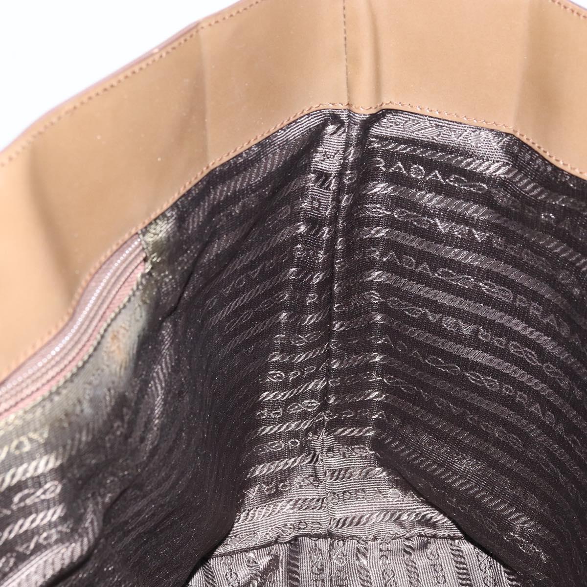 PRADA Tote Bag Patent leather Brown Auth 172898