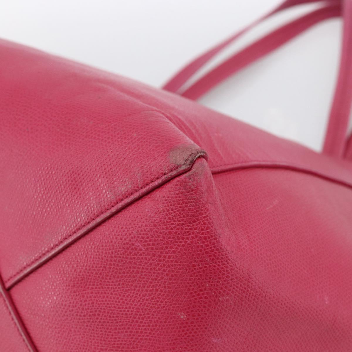 CELINE Cabas Phantom Tote Bag Leather Pink Gold Auth 172899