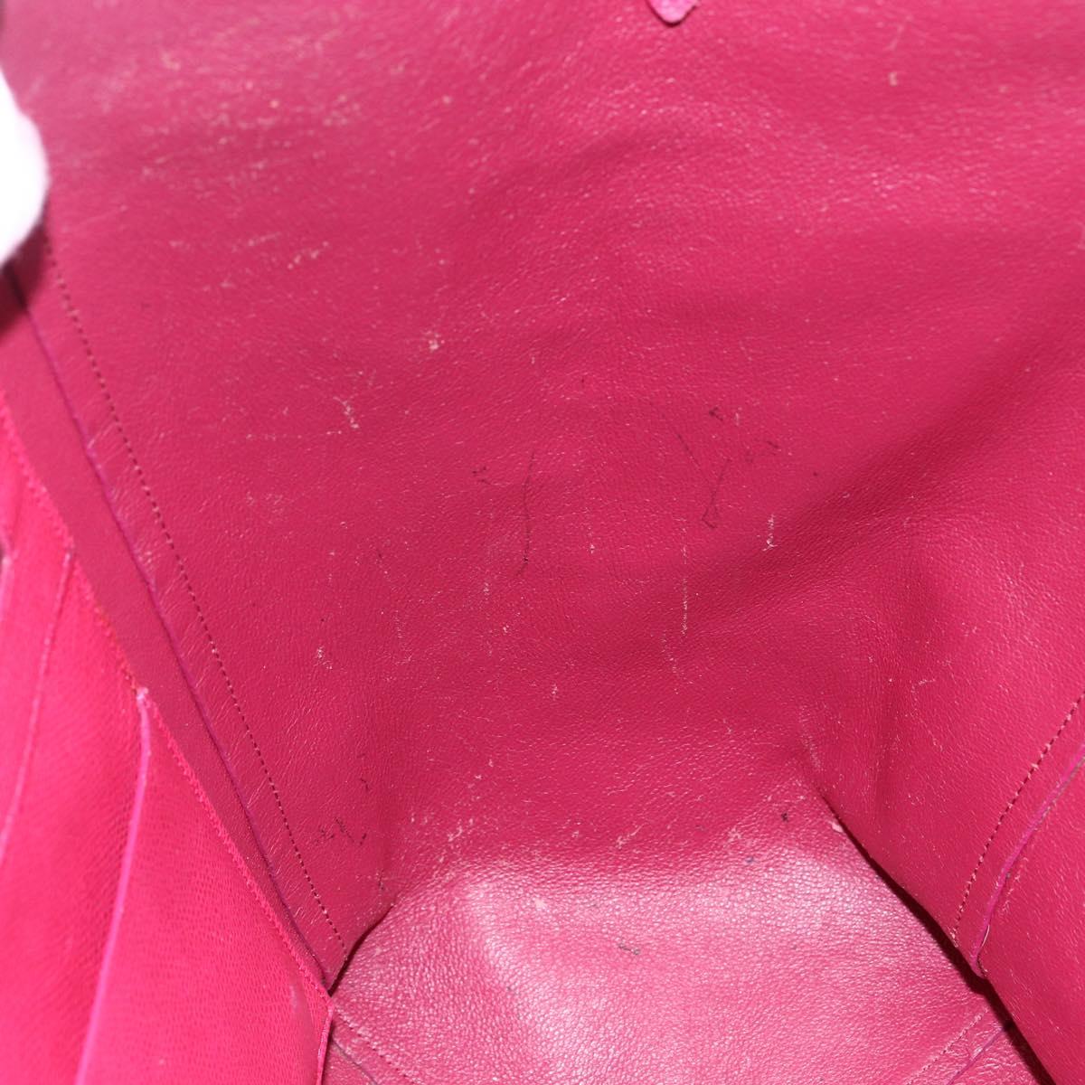 CELINE Cabas Phantom Tote Bag Leather Pink Gold Auth 172899