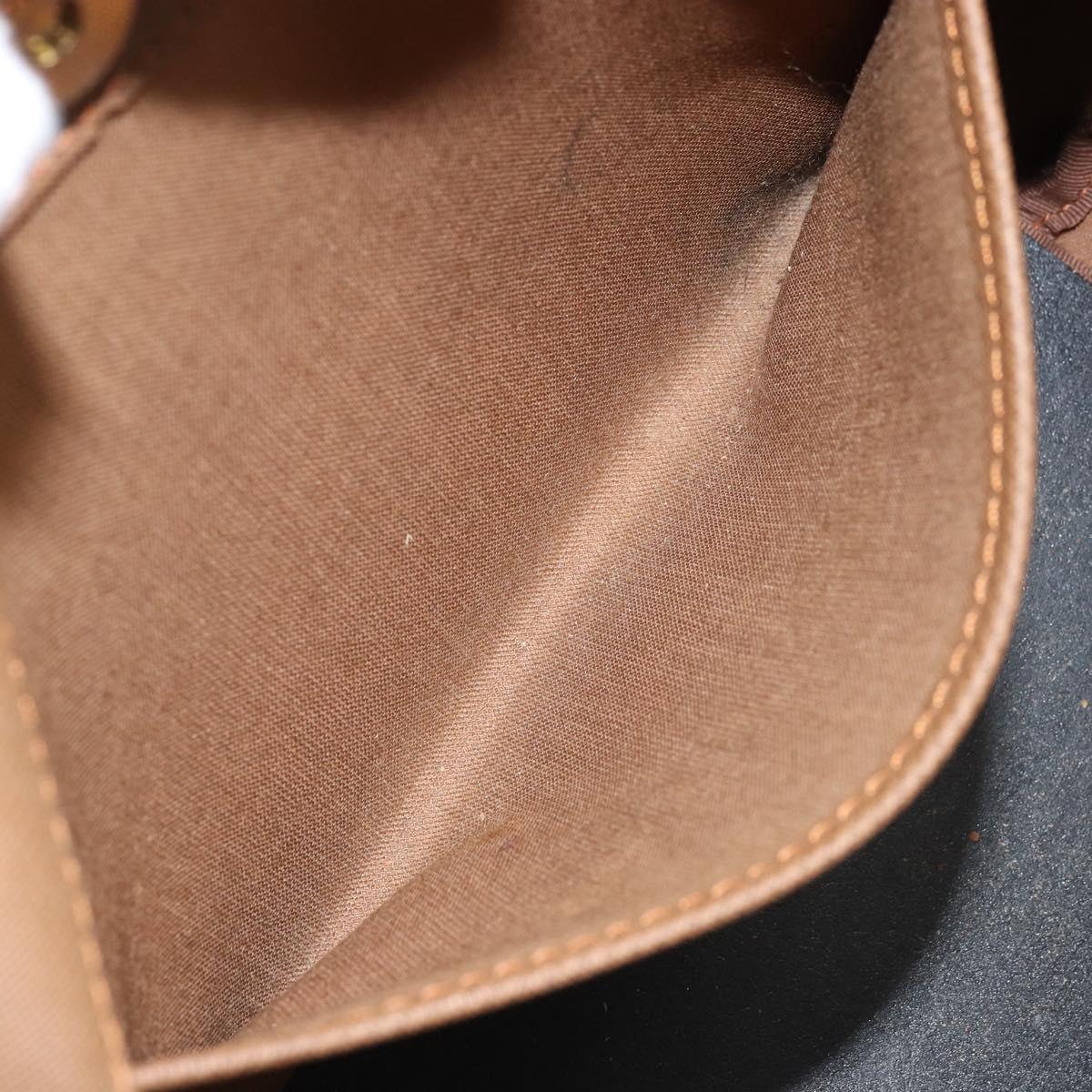 Burberrys Nova Check Hand Bag Canvas Beige Gold Auth 172901