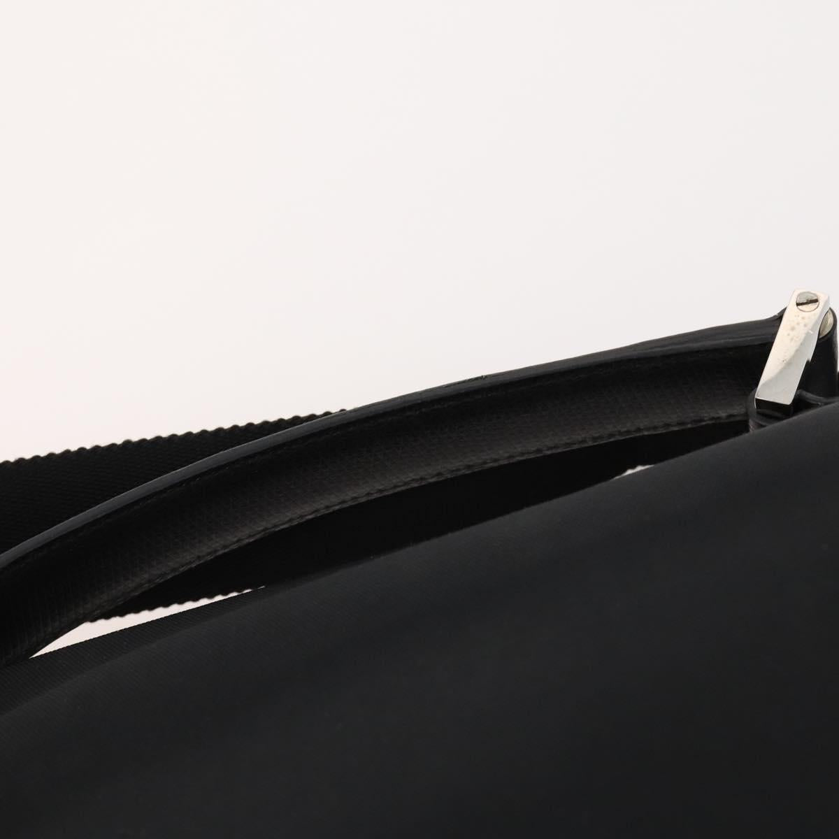 GUCCI Shoulder Bag Nylon 2way Black Silver Auth 172937