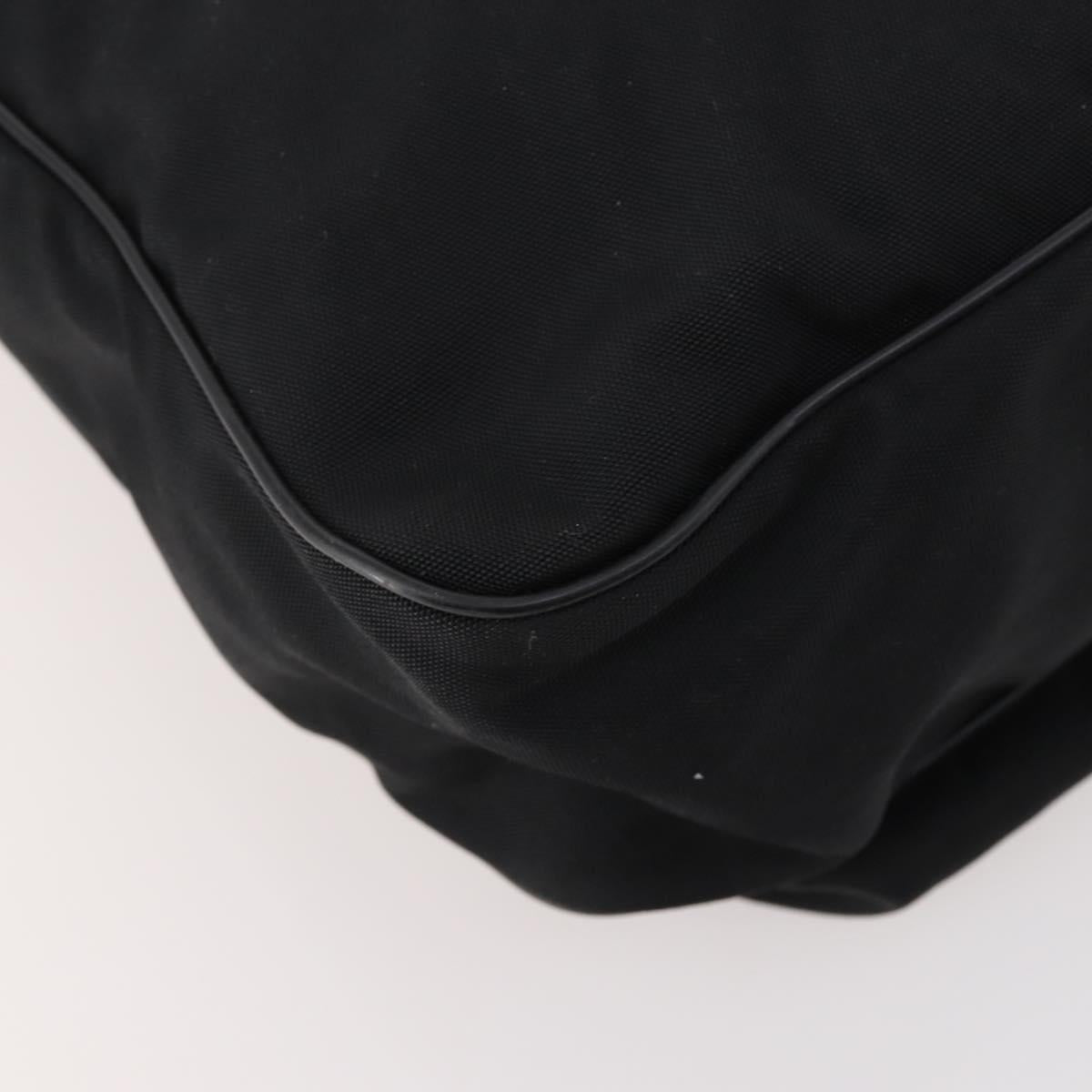 GUCCI Shoulder Bag Nylon 2way Black Silver Auth 172937
