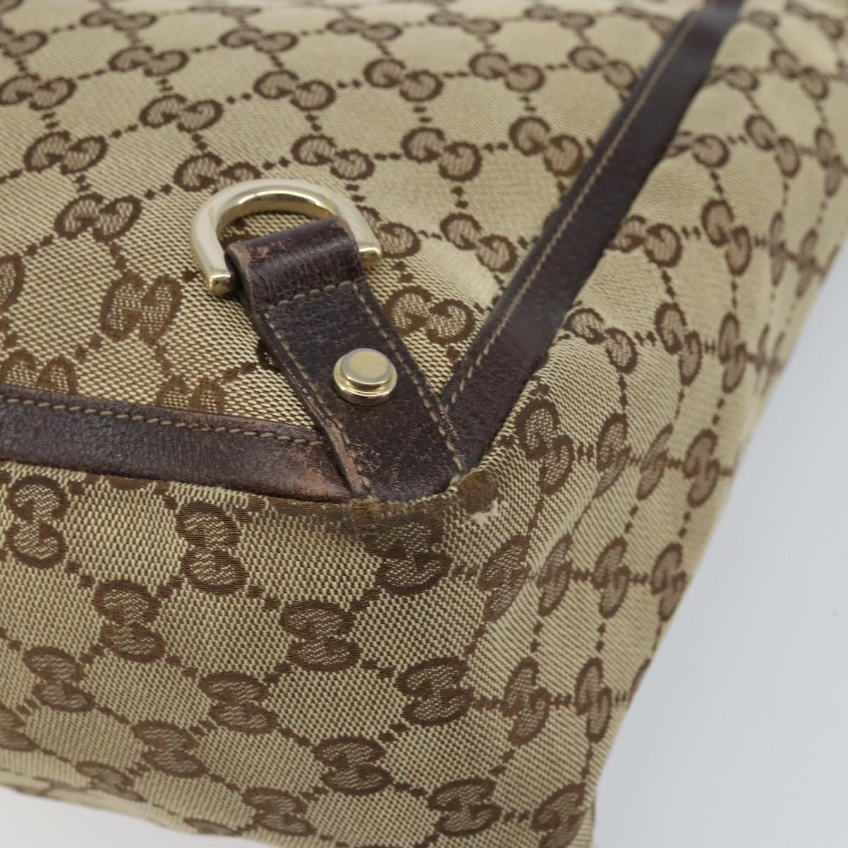 GUCCI GG Canvas Abbey Tote Bag Beige Gold 141472 Auth 172941
