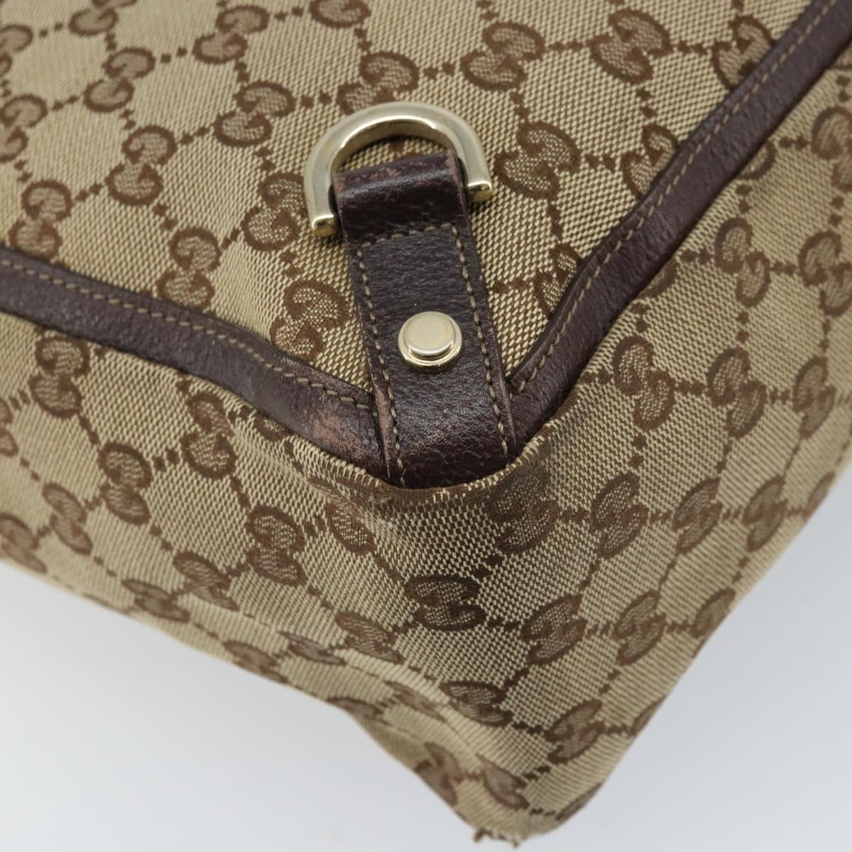 GUCCI GG Canvas Abbey Tote Bag Beige Gold 141472 Auth 172941