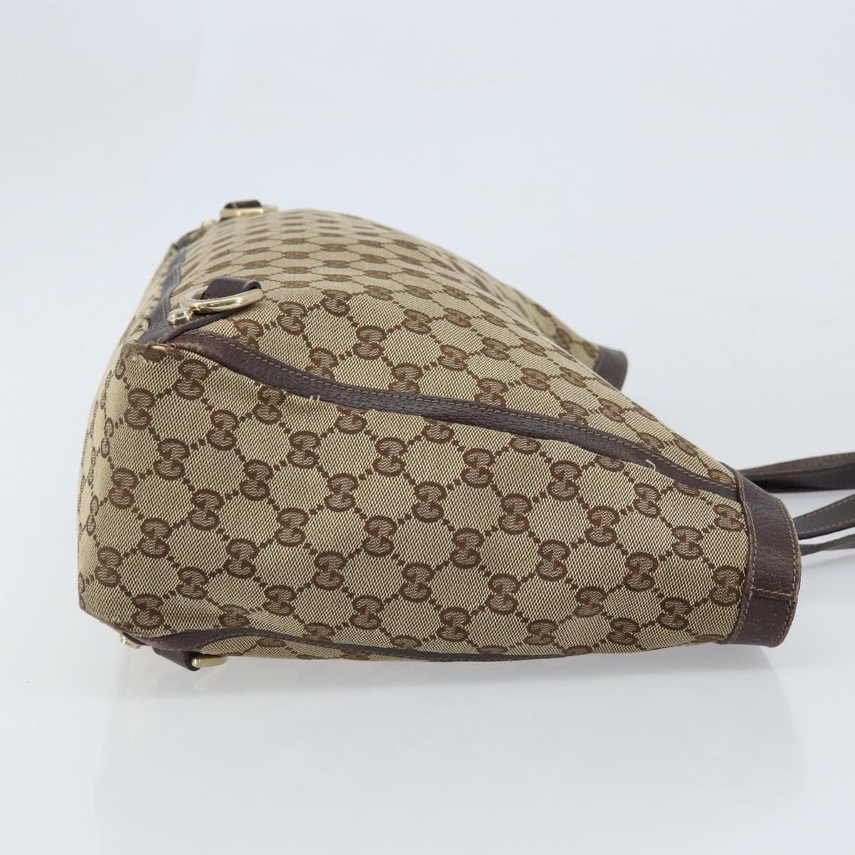GUCCI GG Canvas Abbey Tote Bag Beige Gold 141472 Auth 172941