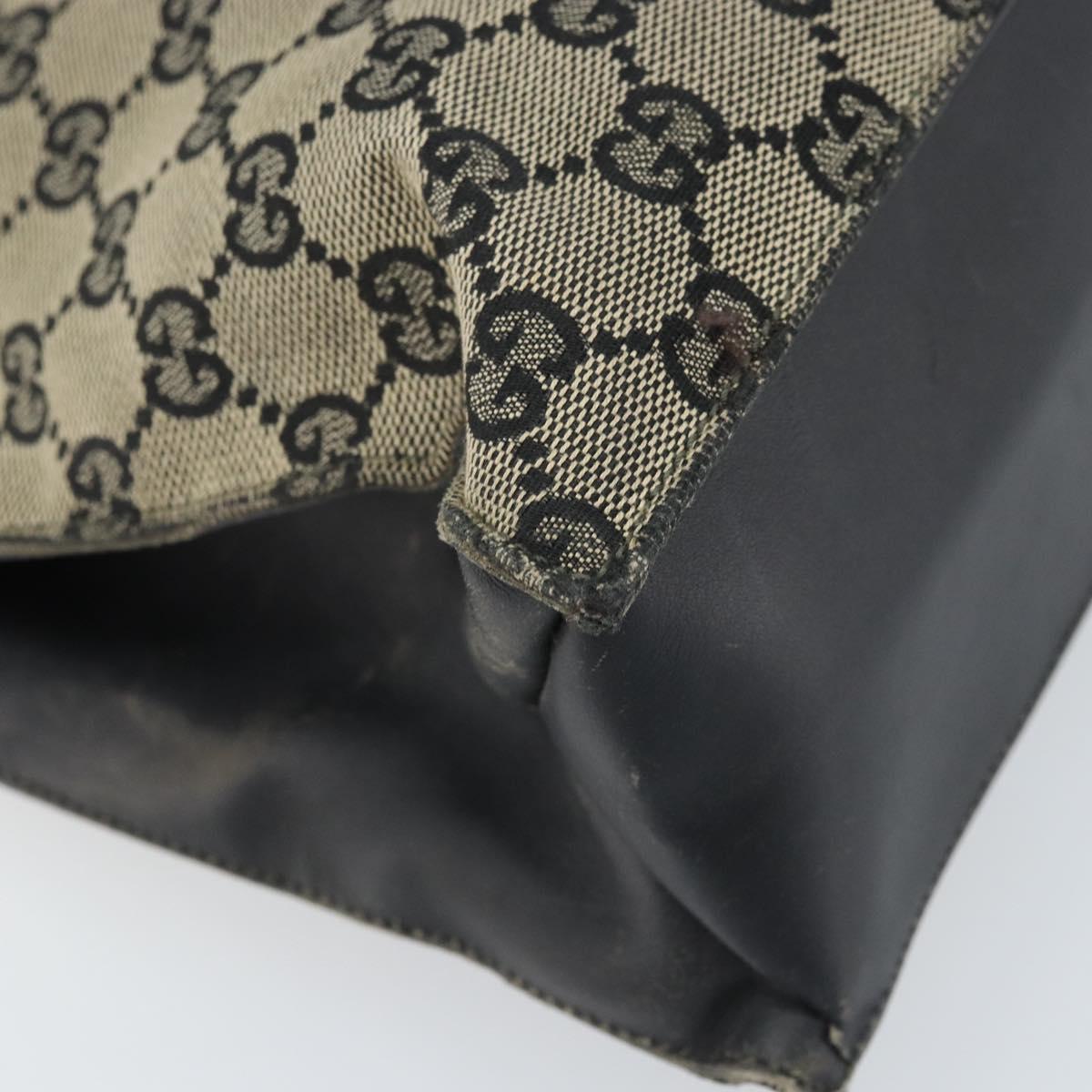 GUCCI GG Canvas Tote Bag Navy Gold 002 1053 3754 Auth 172942