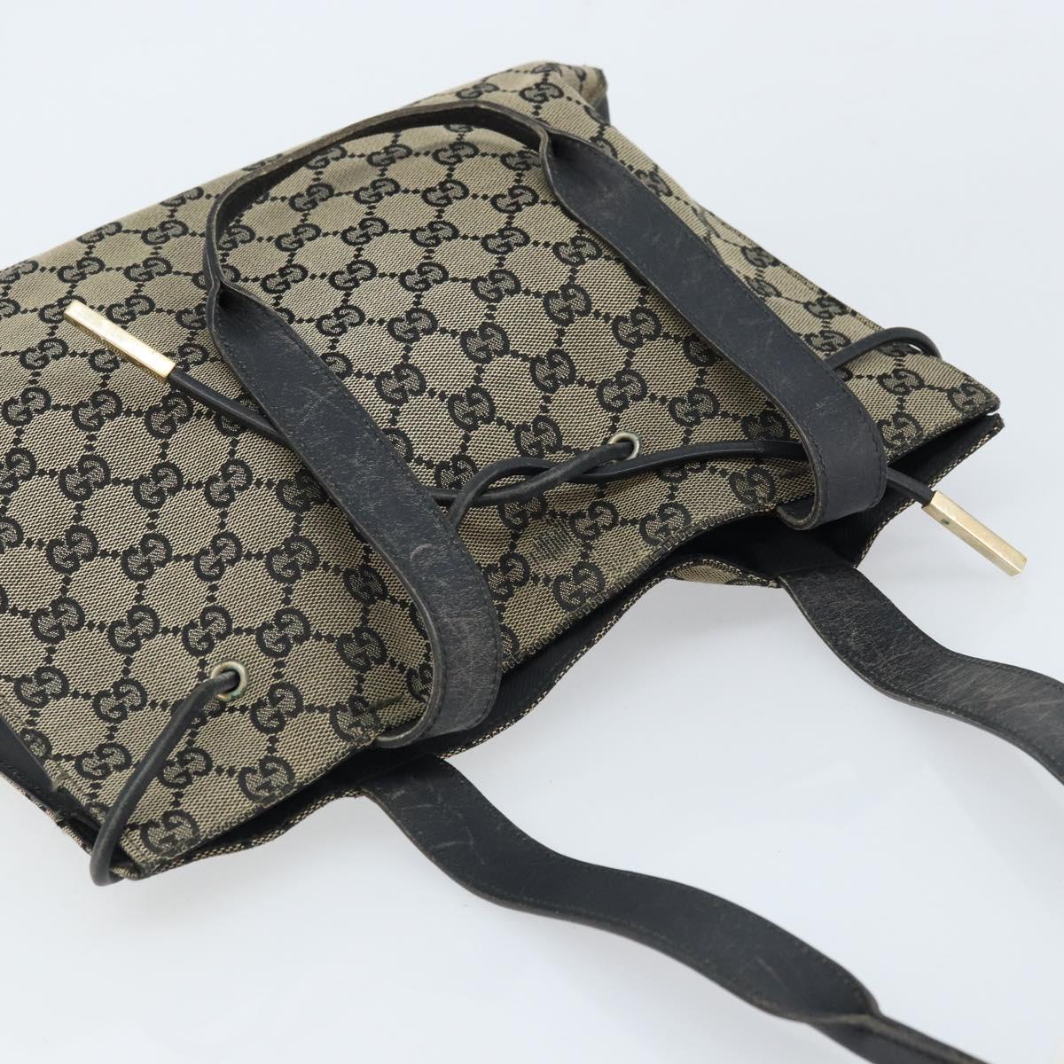 GUCCI GG Canvas Tote Bag Navy Gold 002 1053 3754 Auth 172942