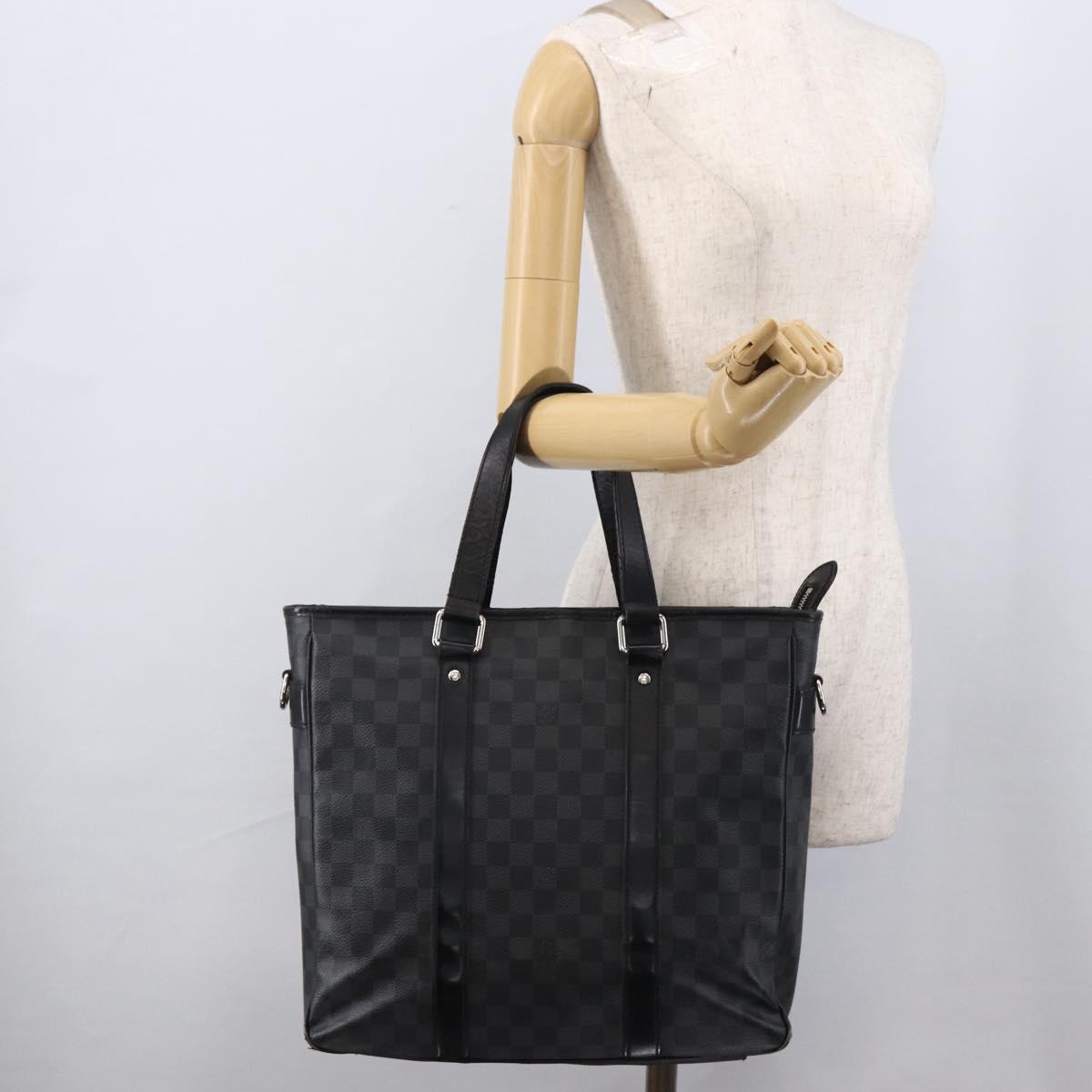 LOUIS VUITTON Damier Graphite Tadao Shoulder Bag 2way N51192 LV Auth 172971