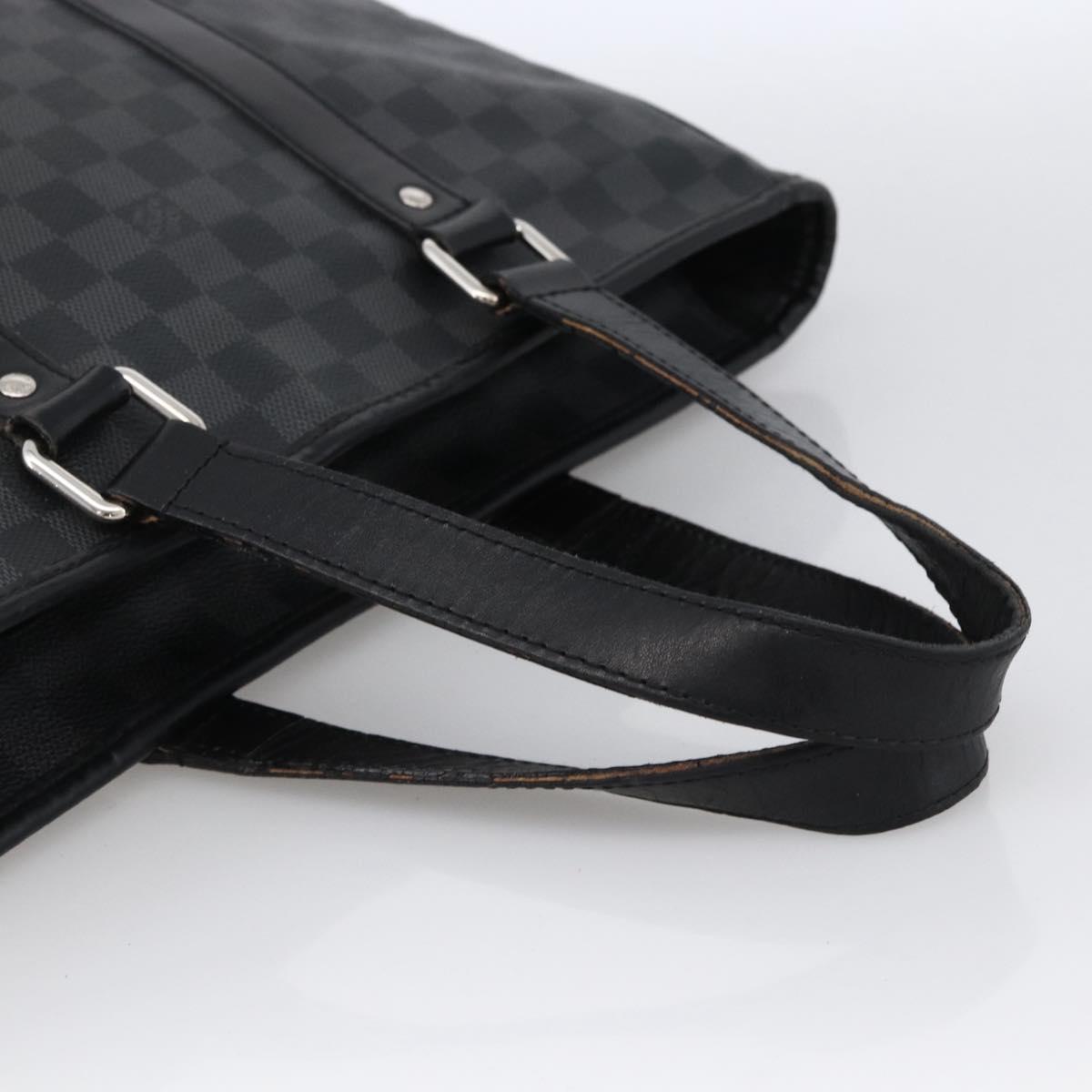 LOUIS VUITTON Damier Graphite Tadao Shoulder Bag 2way N51192 LV Auth 172971