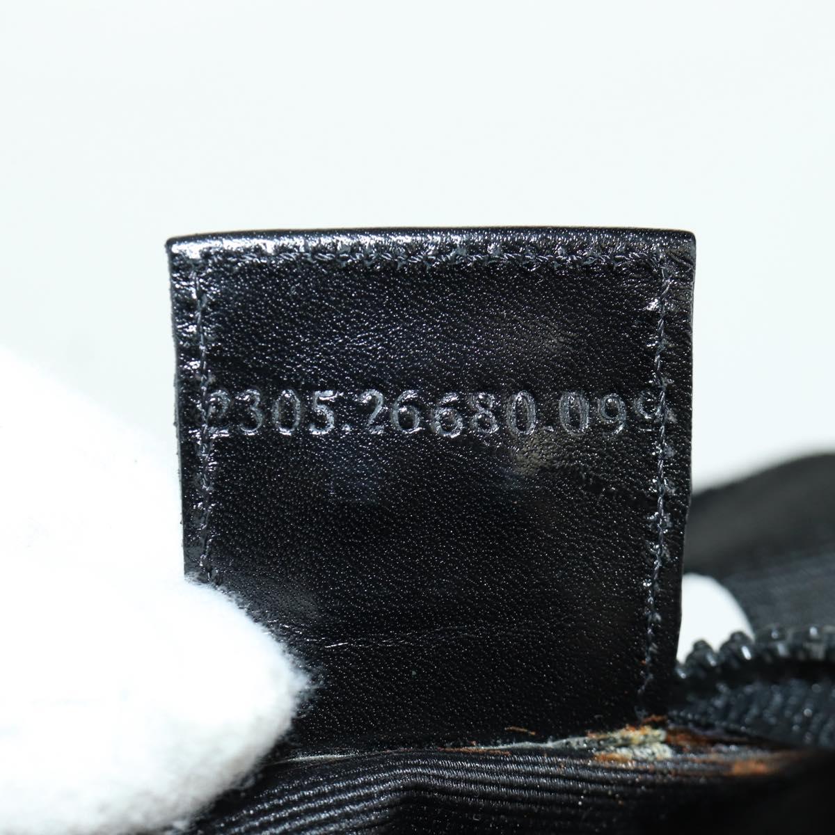 FENDI Hand Bag Nylon Black Silver Auth 172972V