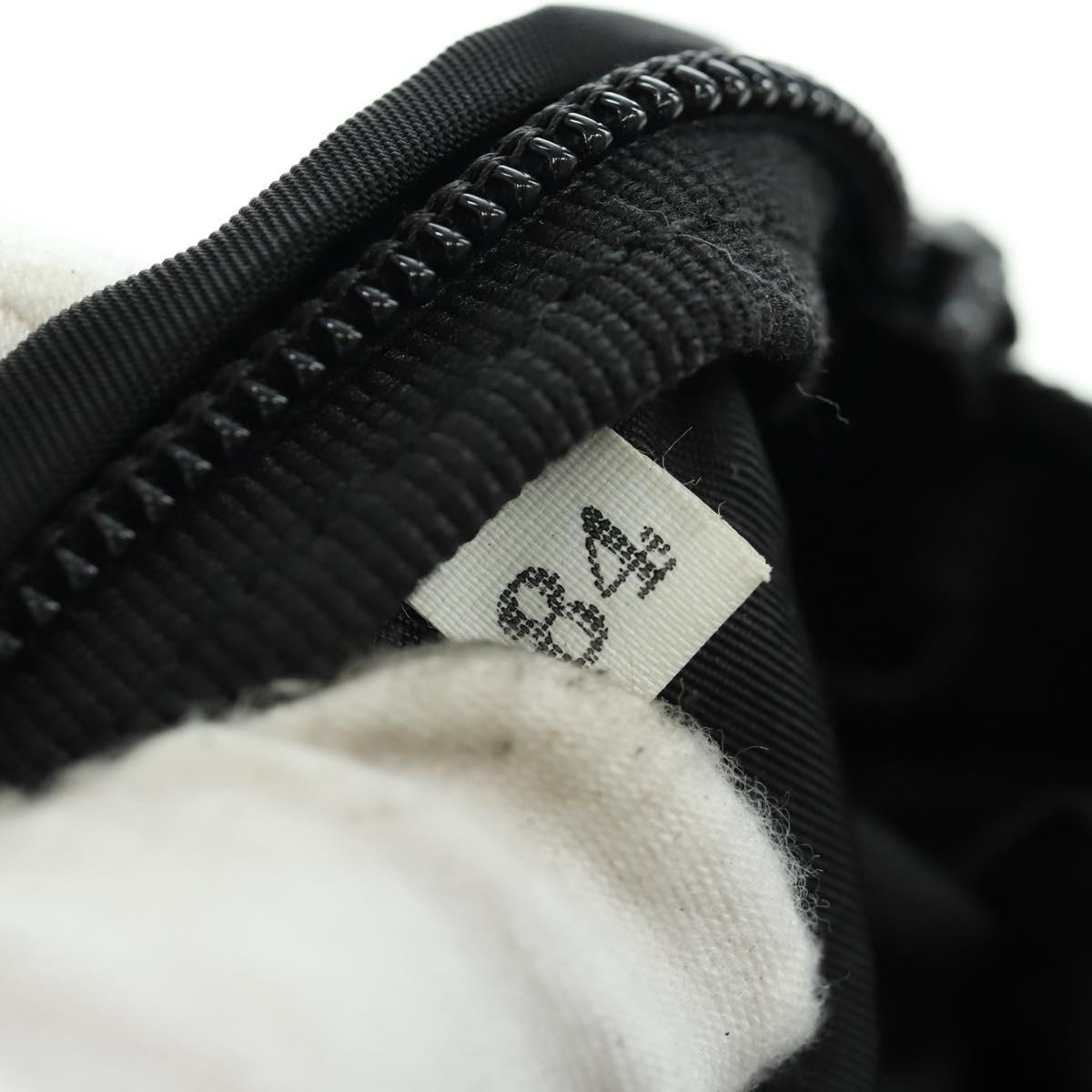 PRADA Waist bag Nylon Black Silver Auth 172984V