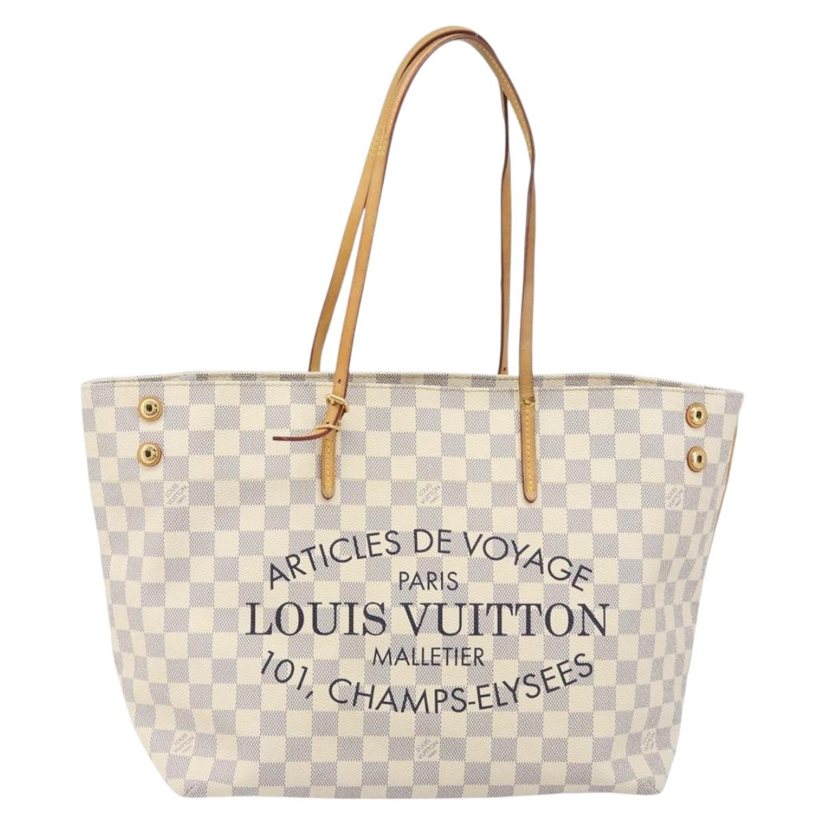 LOUIS VUITTON Damier Azur Cabas MM Shoulder Bag N41375 LV Auth 172990