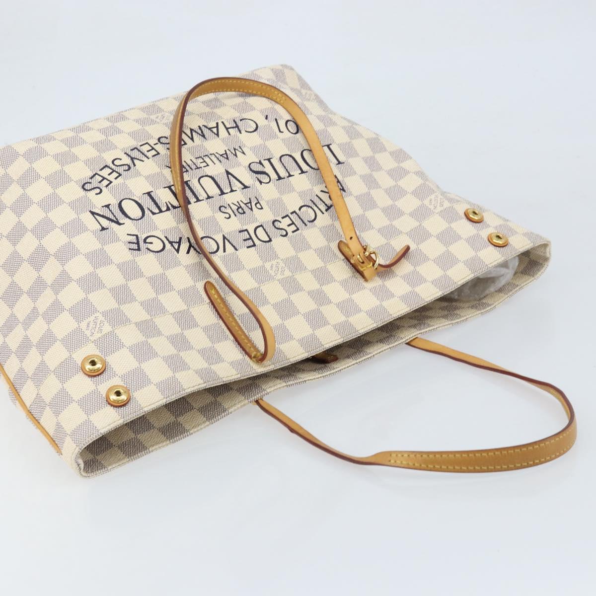 LOUIS VUITTON Damier Azur Cabas MM Shoulder Bag N41375 LV Auth 172990