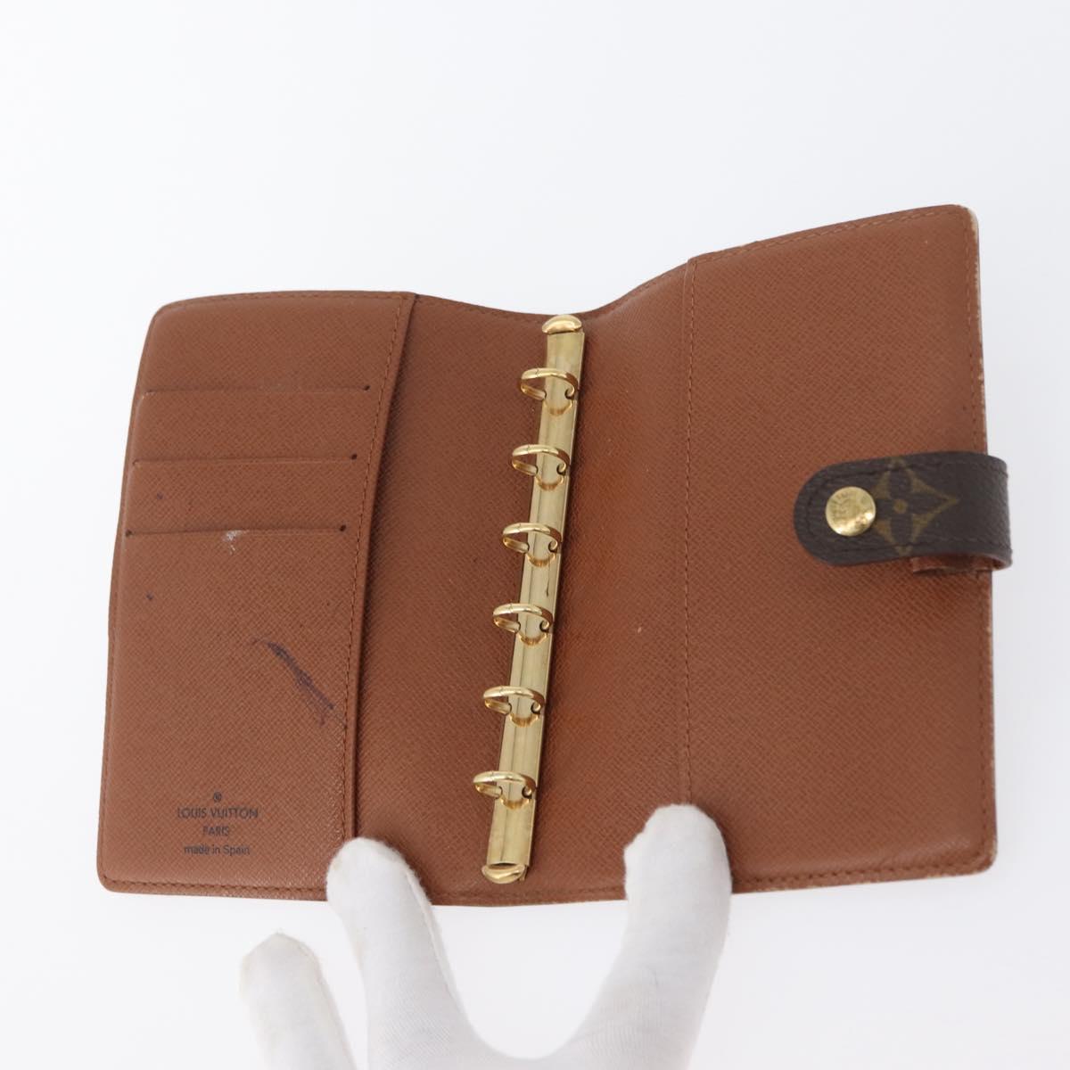 LOUIS VUITTON Monogram Agenda PM Day Planner Cover R20005 LV Auth 173009