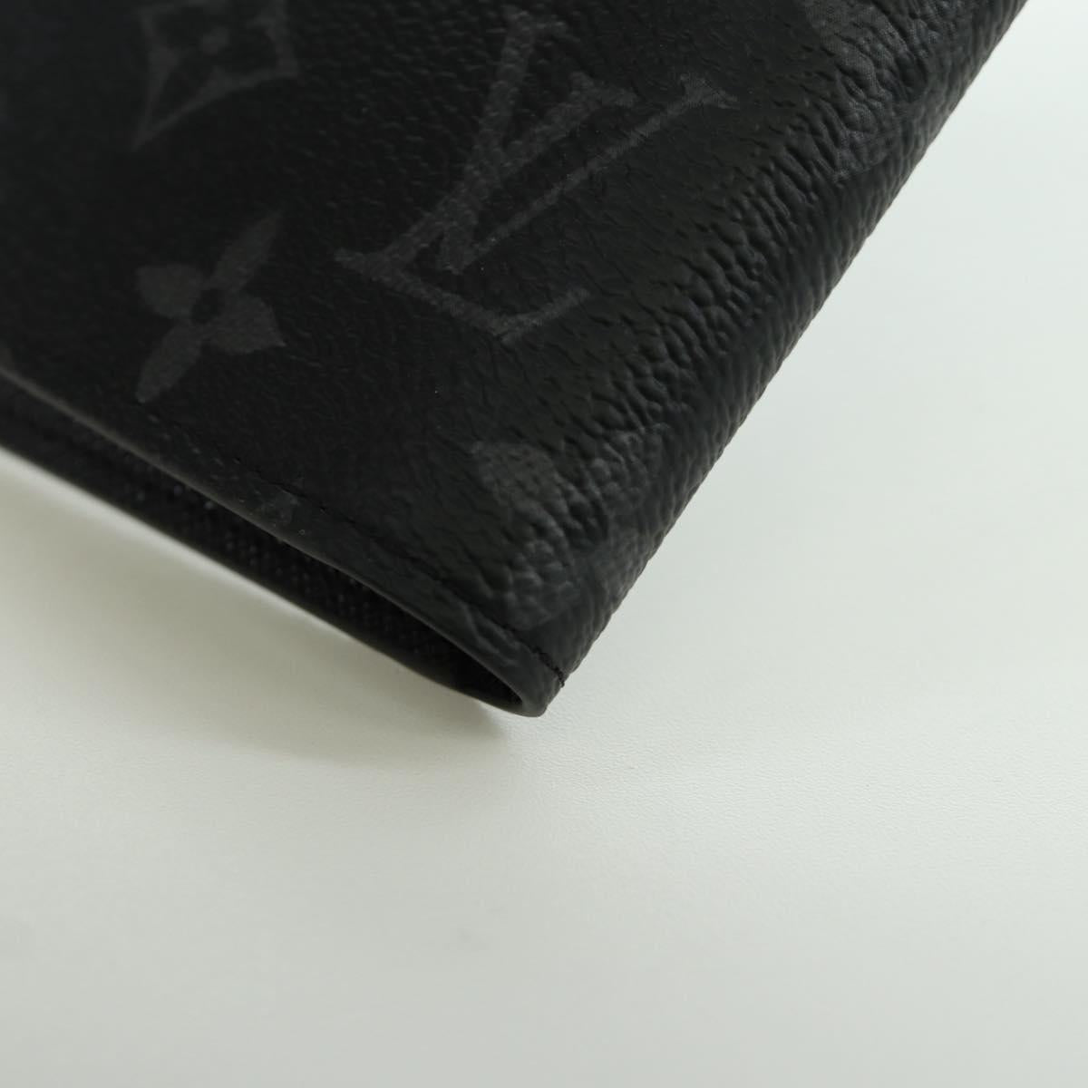 LOUIS VUITTON Monogram Eclipse Couverture Passpole NM Case M64501 Auth 173016S