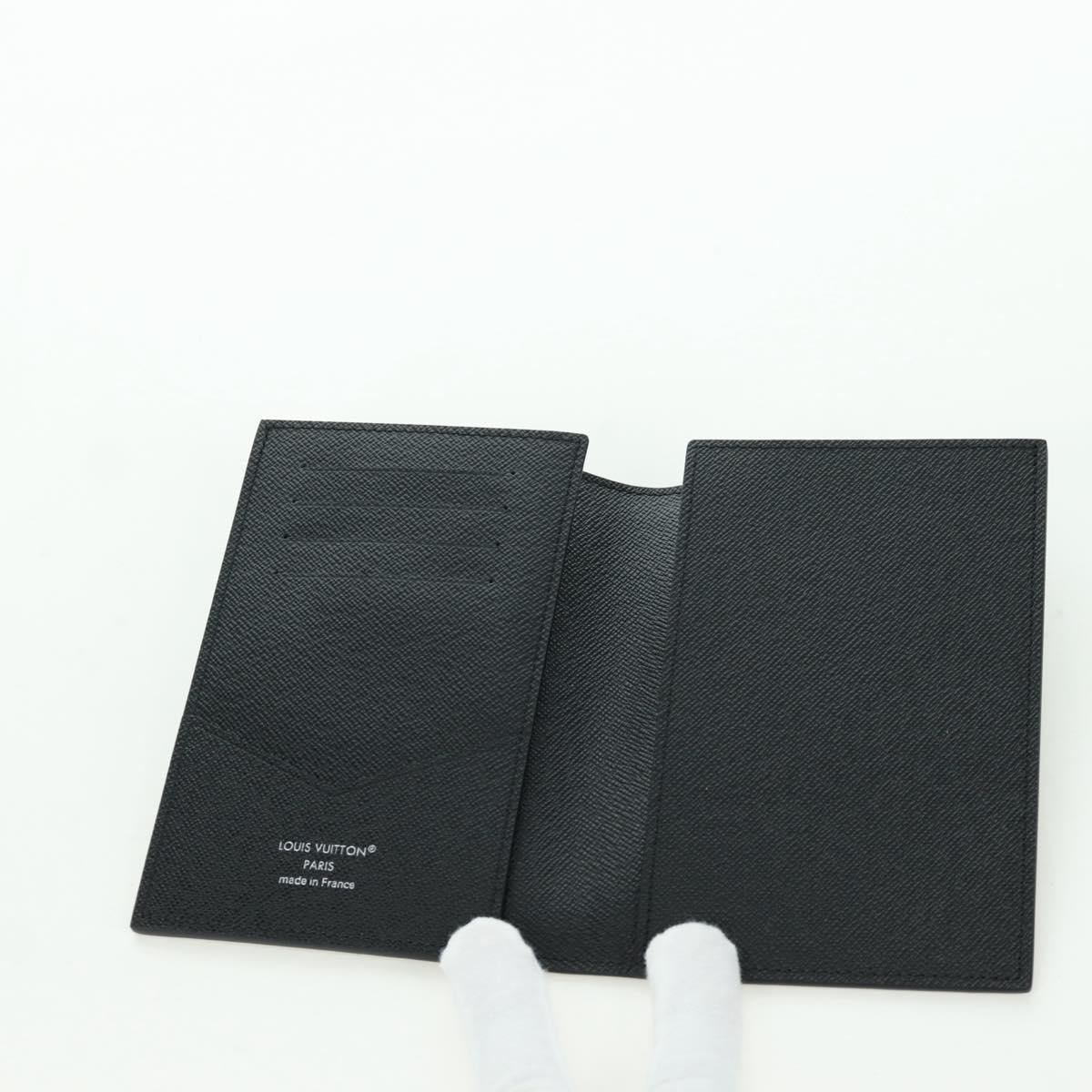 LOUIS VUITTON Monogram Eclipse Couverture Passpole NM Case M64501 Auth 173016S