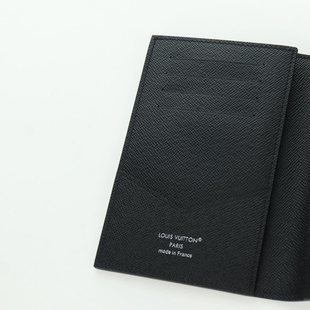 LOUIS VUITTON Monogram Eclipse Couverture Passpole NM Case M64501 Auth 173016S