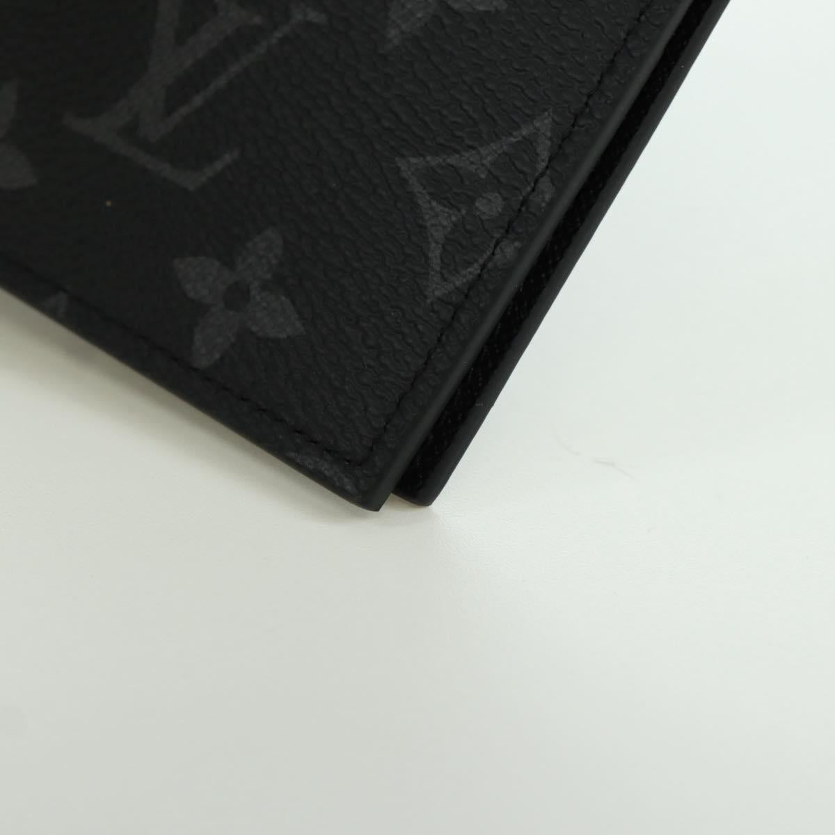 LOUIS VUITTON Monogram Eclipse Couverture Passpole NM Case M64501 Auth 173016S
