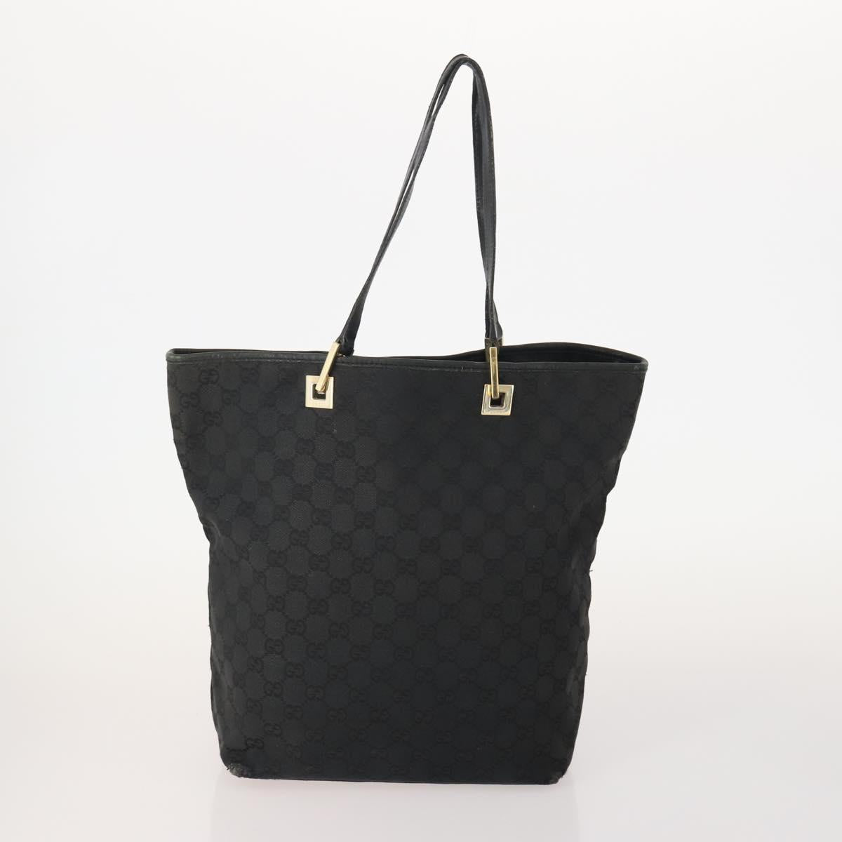 GUCCI GG Canvas Hand Bag Nylon 4 Set Beige Black Auth 173050