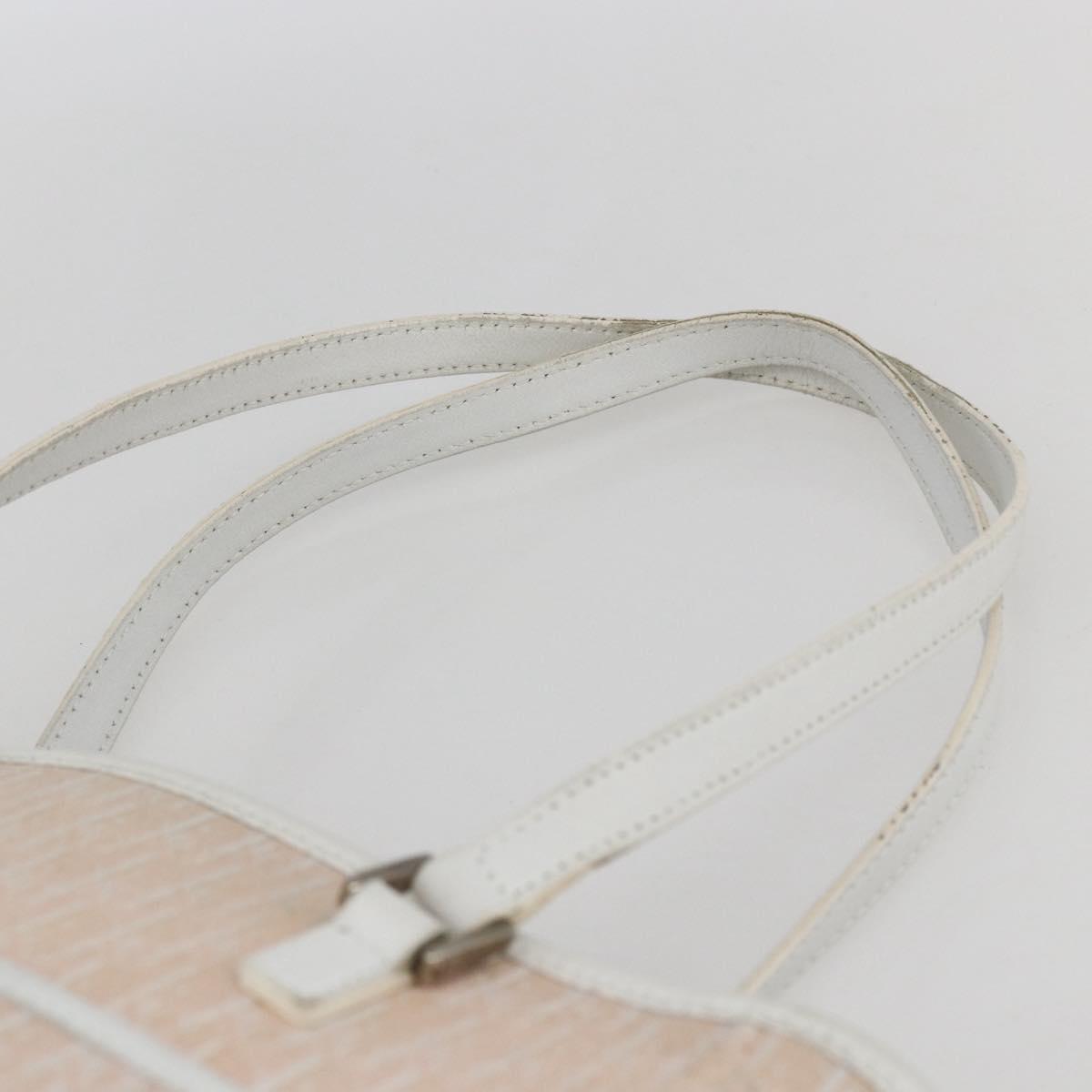 Christian Dior Trotter Canvas Tote Bag Pink Silver Auth 173100