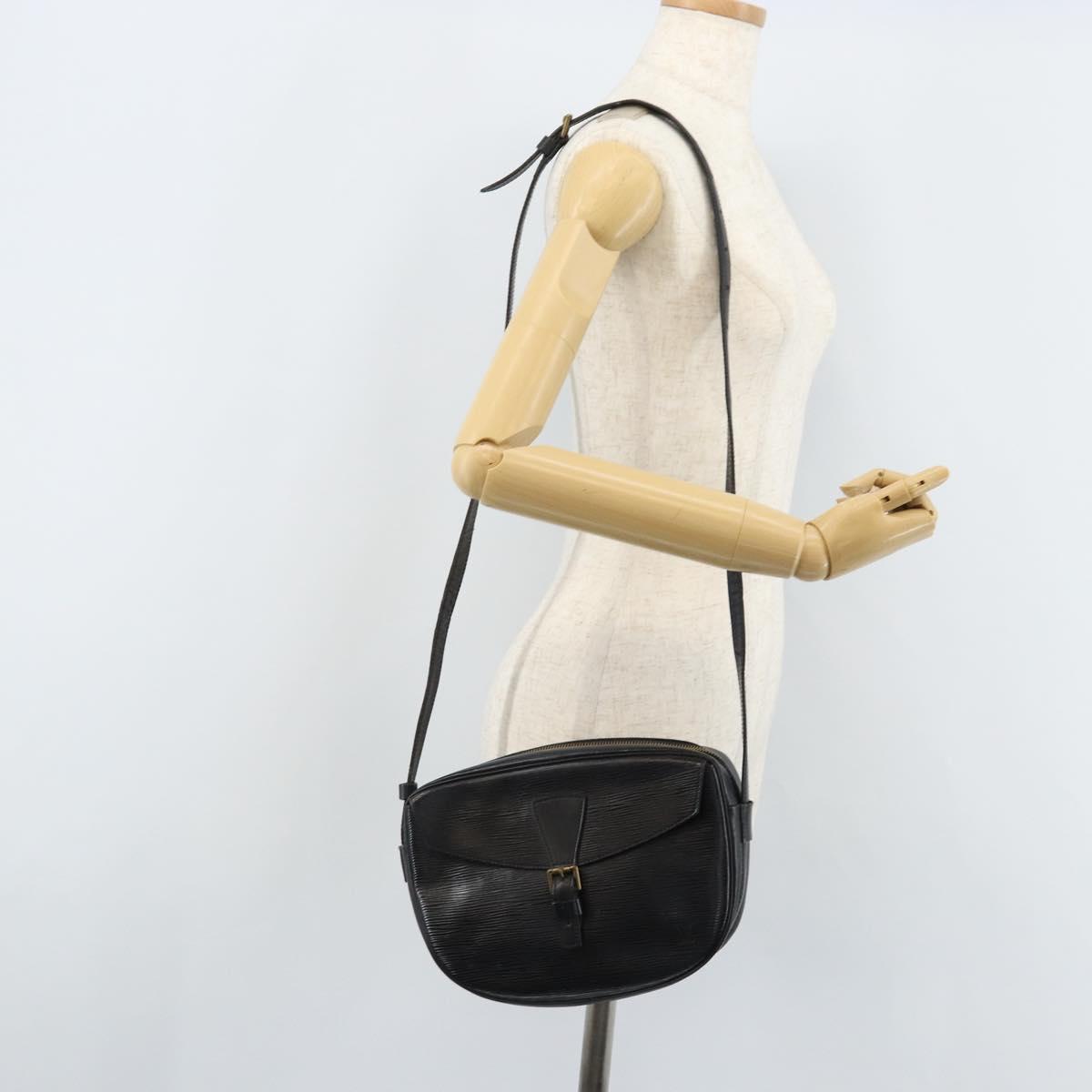 LOUIS VUITTON Epi Jeune Fille MM Shoulder Bag Black M52152 LV Auth 173105