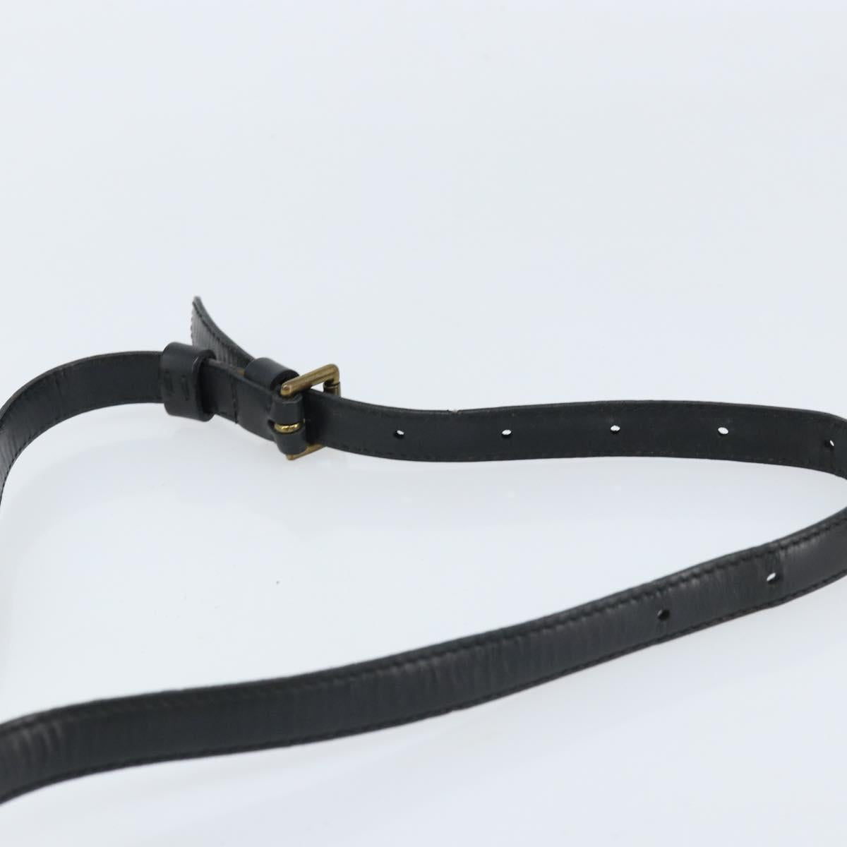 LOUIS VUITTON Epi Jeune Fille MM Shoulder Bag Black M52152 LV Auth 173105