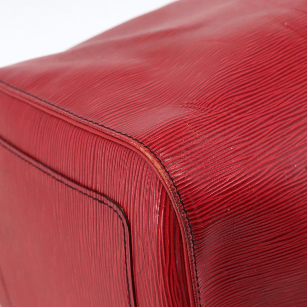 LOUIS VUITTON Epi Keepall 55 Boston Bag Red M42957 LV Auth 173121