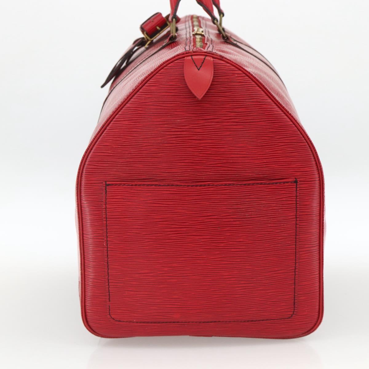 LOUIS VUITTON Epi Keepall 55 Boston Bag Red M42957 LV Auth 173121