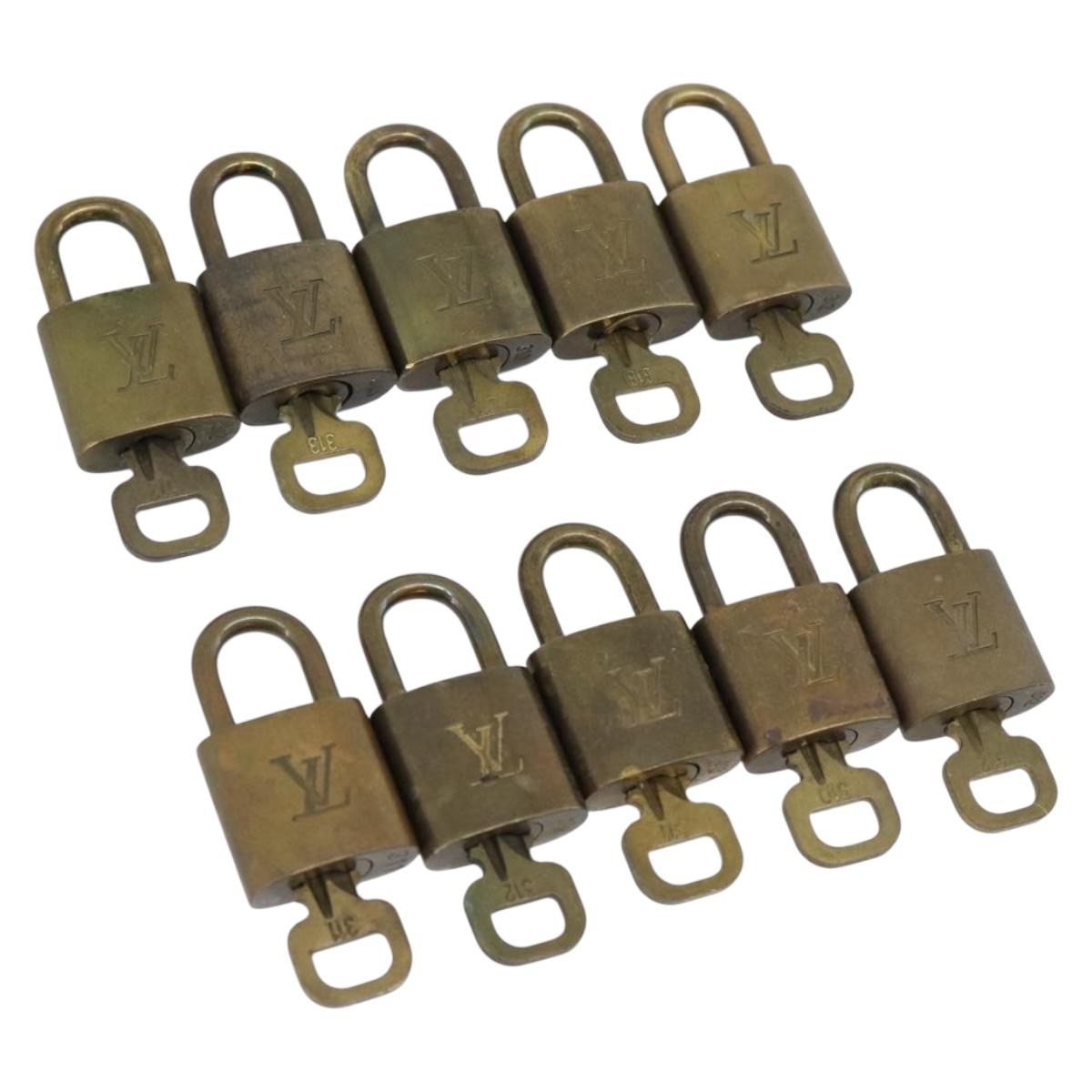 LOUIS VUITTON Padlock 10 Set Padlock metal Gold LV Auth 173149