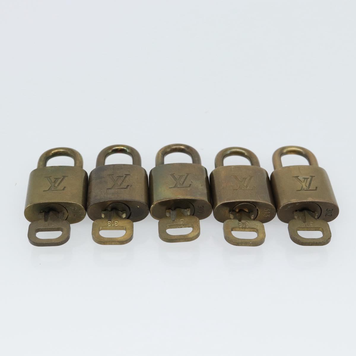 LOUIS VUITTON Padlock 10 Set Padlock metal Gold LV Auth 173149