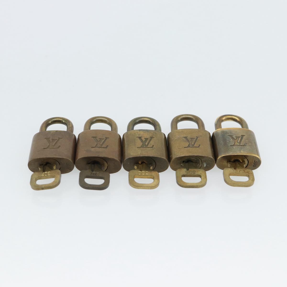 LOUIS VUITTON Padlock 10 Set Padlock metal Gold LV Auth 173150