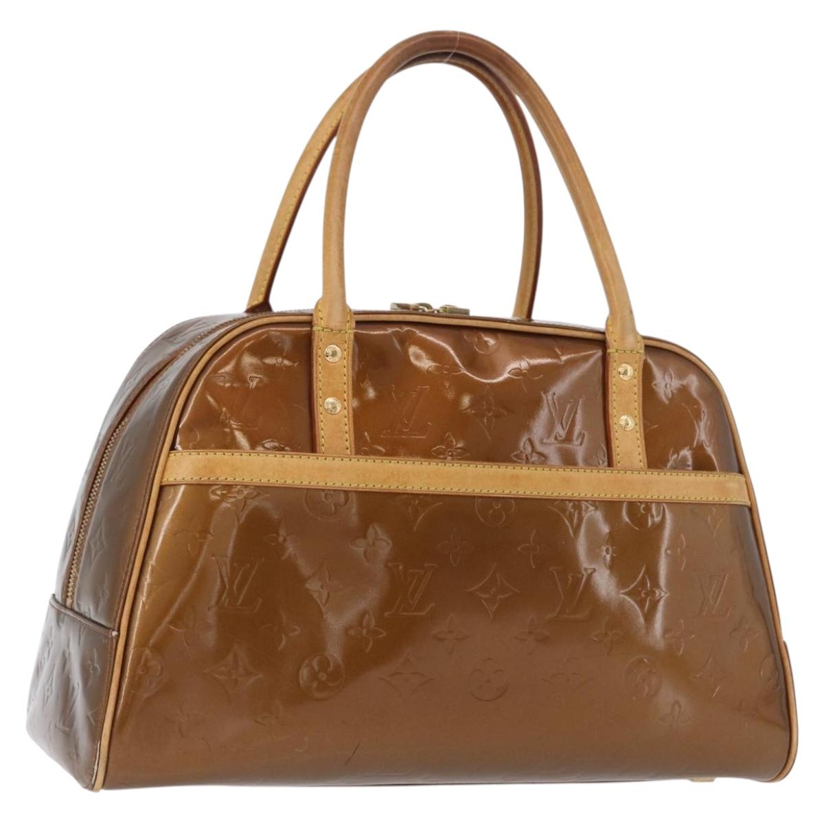 LOUIS VUITTON Monogram Vernis Tompkins Square Bag Bronze M91103 LV Auth 173153