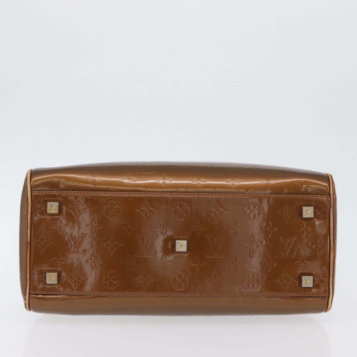 LOUIS VUITTON Monogram Vernis Tompkins Square Bag Bronze M91103 LV Auth 173153
