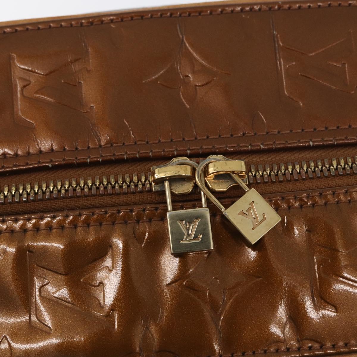 LOUIS VUITTON Monogram Vernis Tompkins Square Bag Bronze M91103 LV Auth 173153